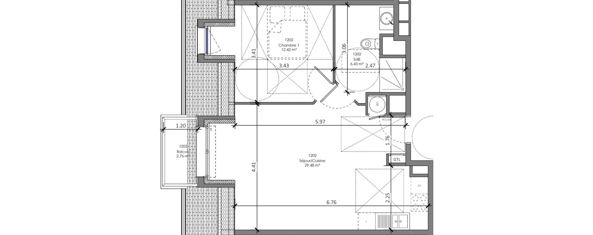 Appartement T2 de 48,33 m2 &agrave; Cabourg Centre