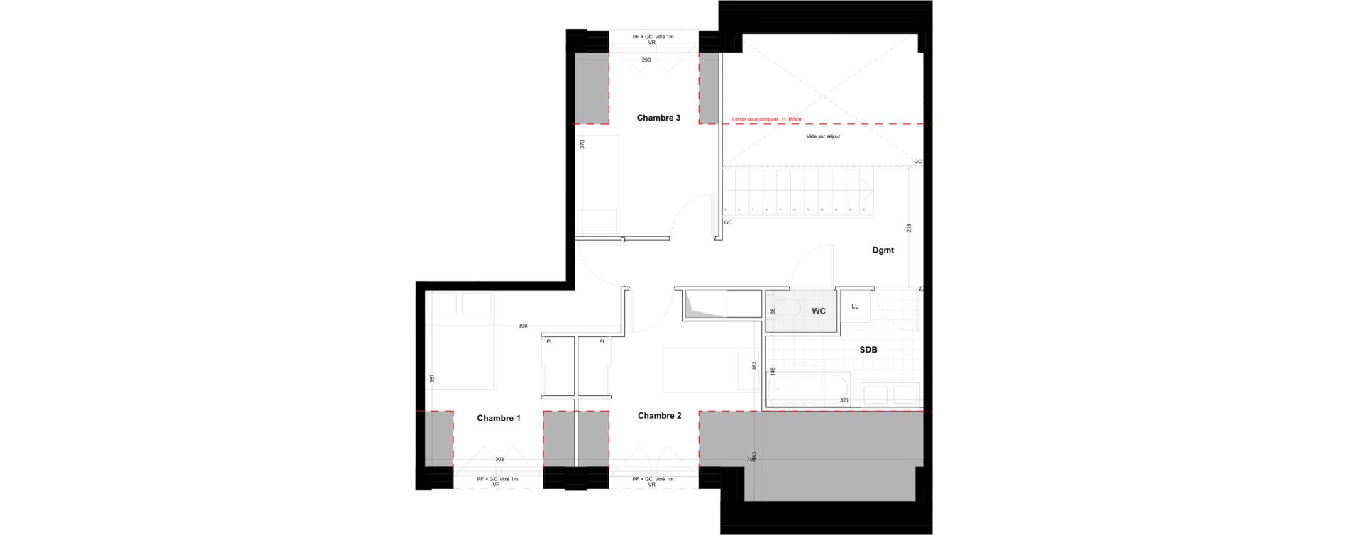 Duplex T4 de 87,94 m2 &agrave; Cabourg Centre