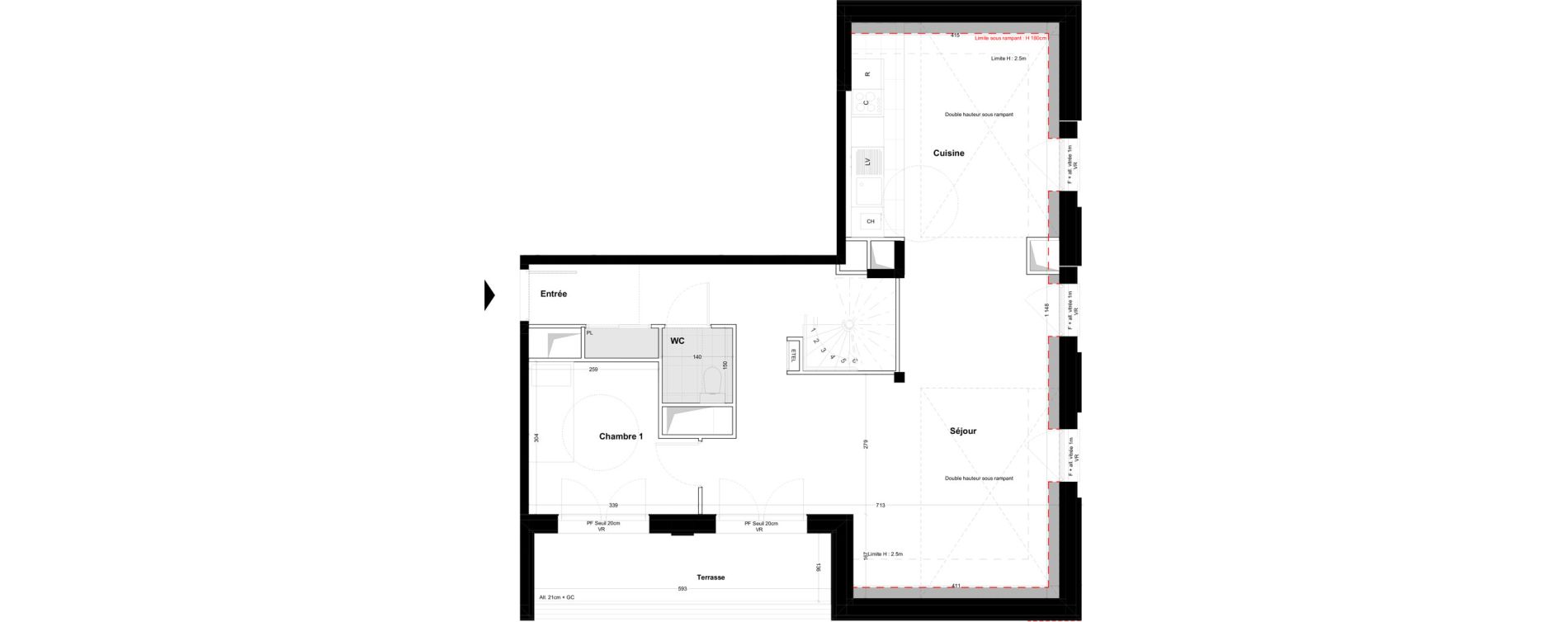 Appartement T5 de 118,46 m2 &agrave; Cabourg Centre