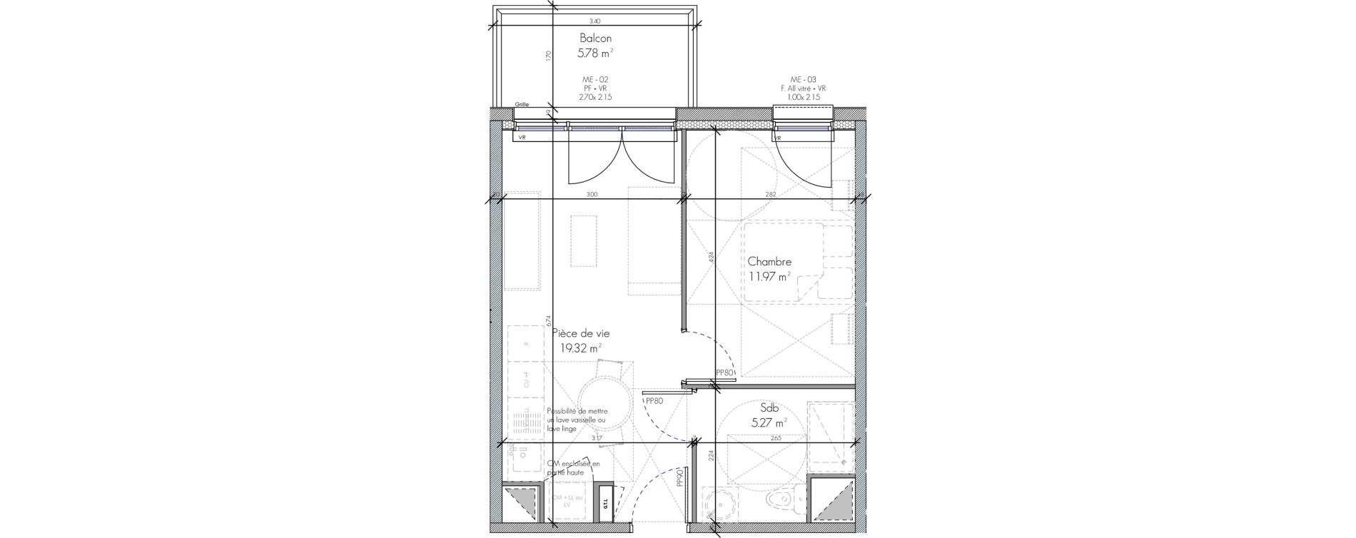 Appartement T2 de 36,56 m2 &agrave; Cabourg Divette