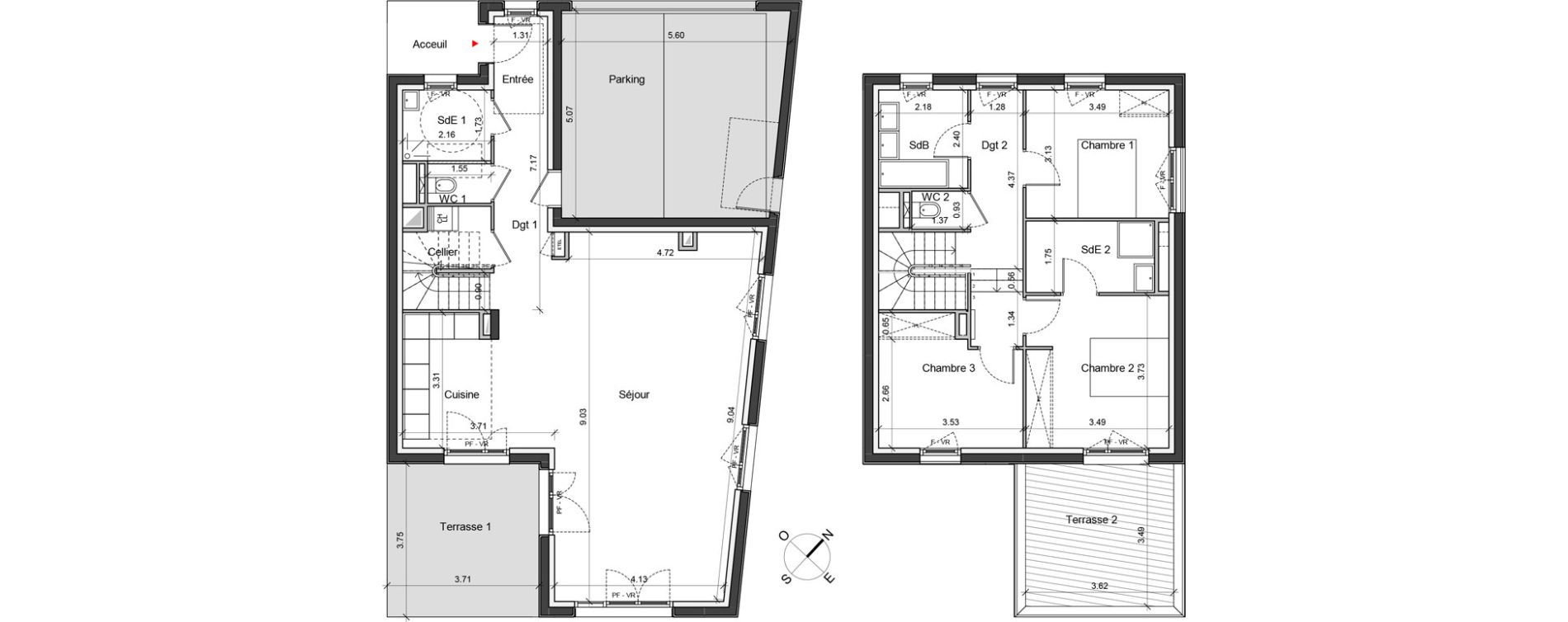 Maison T4 de 124,92 m2 &agrave; Caen Saint-nicolas