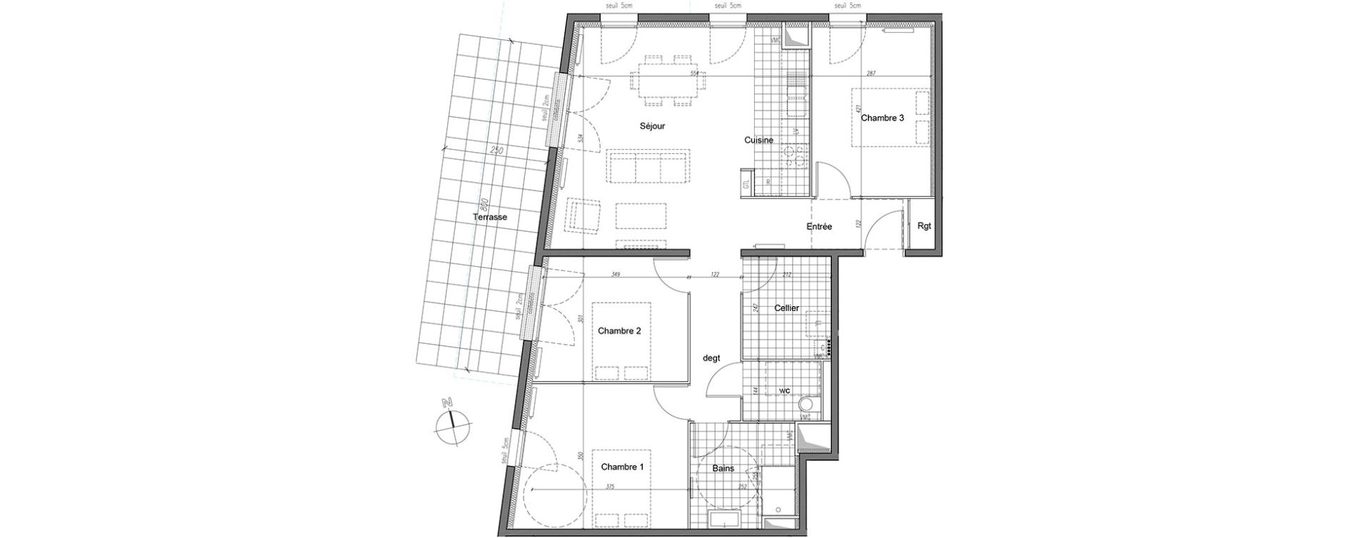 Appartement T4 de 89,70 m2 &agrave; Caen La folie - couvrechef