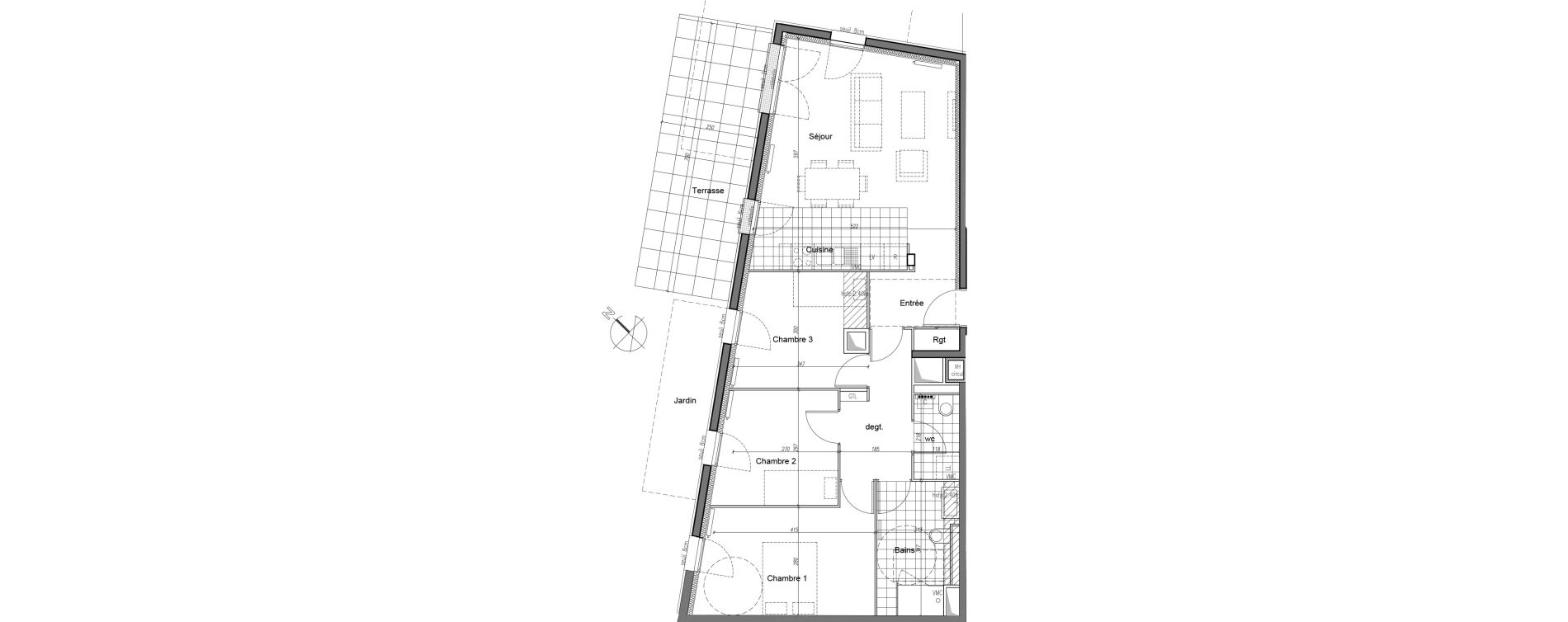 Appartement T4 de 77,70 m2 &agrave; Caen La folie - couvrechef