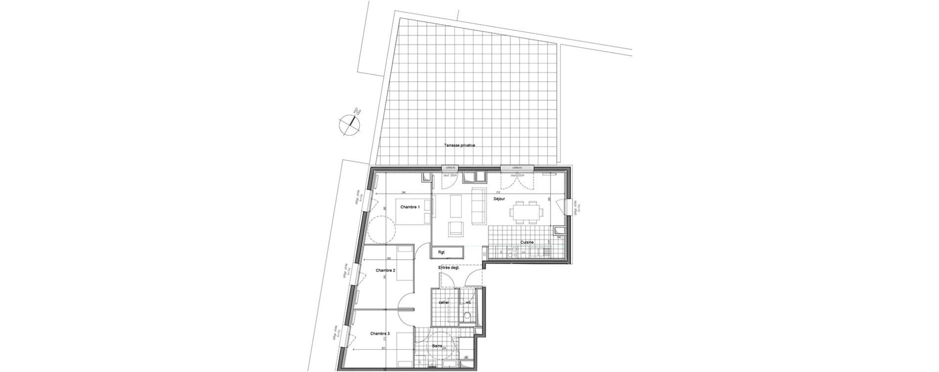 Appartement T4 de 84,20 m2 &agrave; Caen La folie - couvrechef