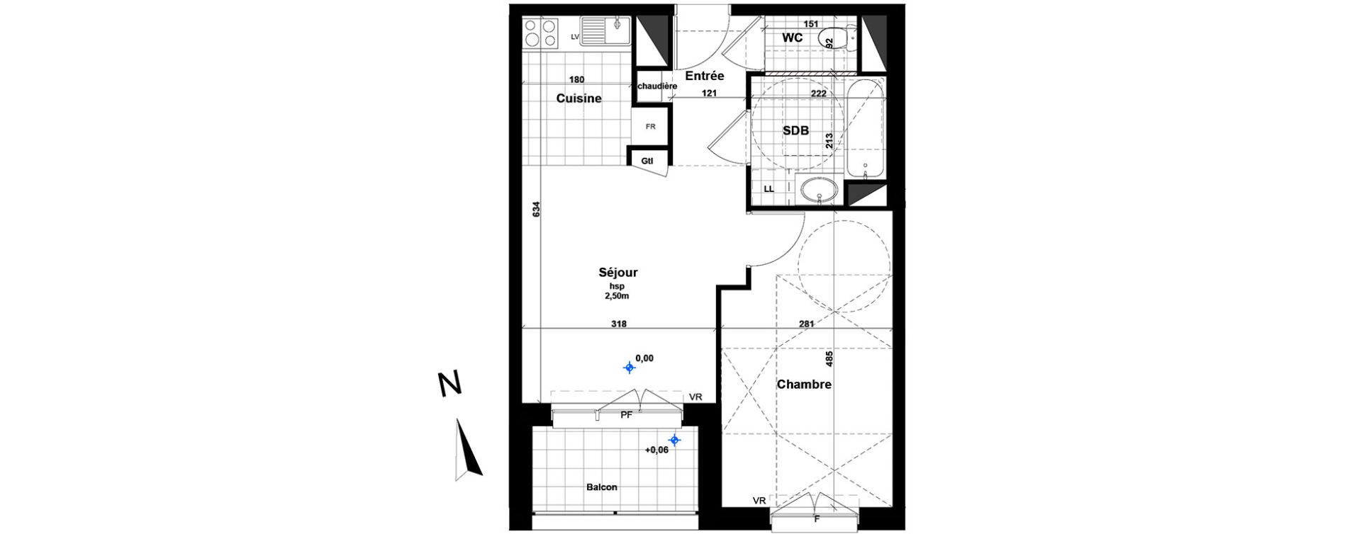 Appartement T2 de 40,54 m2 &agrave; Caen Beaulieu - maladrerie - st paul