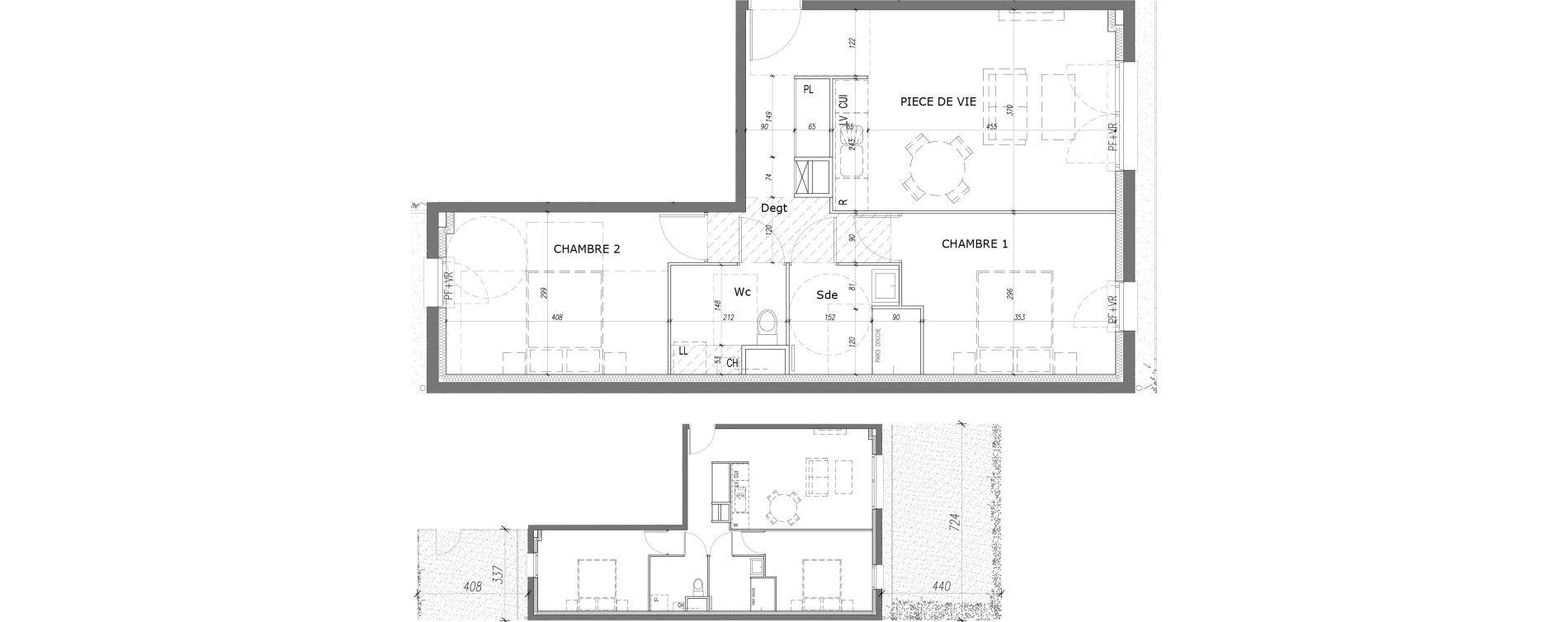Appartement T3 de 59,97 m2 &agrave; Caen La gr&acirc;ce de dieu