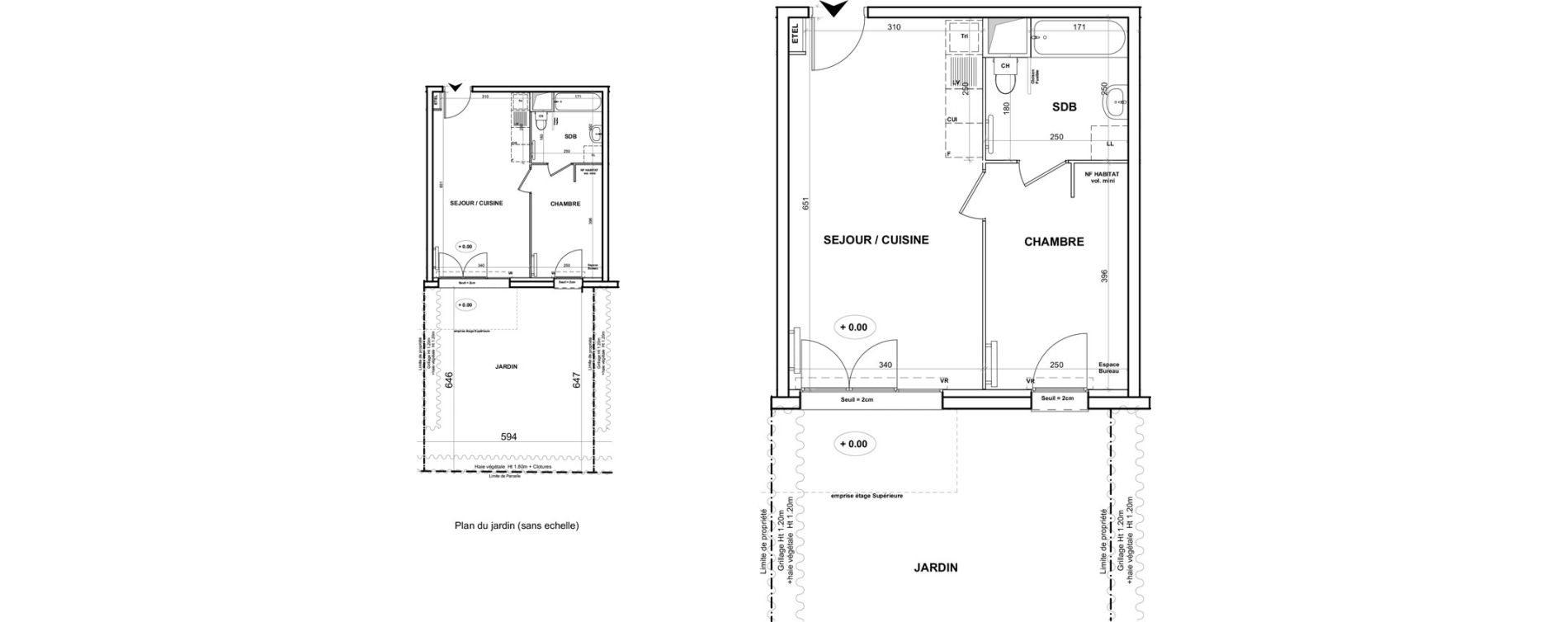 Appartement T2 de 37,43 m2 &agrave; Cagny Centre