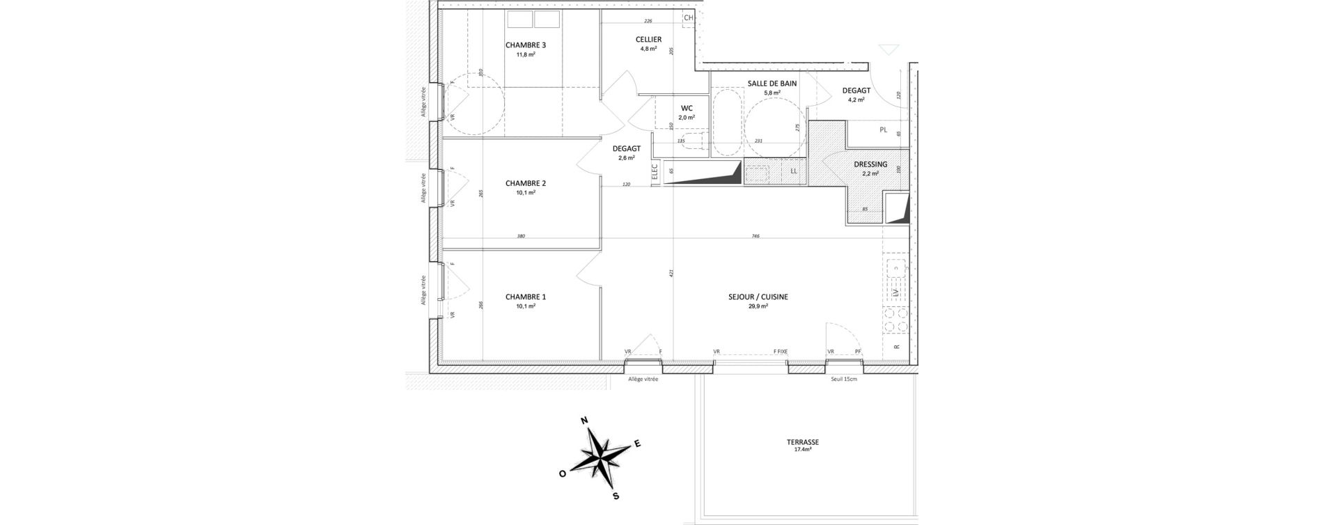 Appartement T4 de 84,50 m2 &agrave; Colombelles Centre