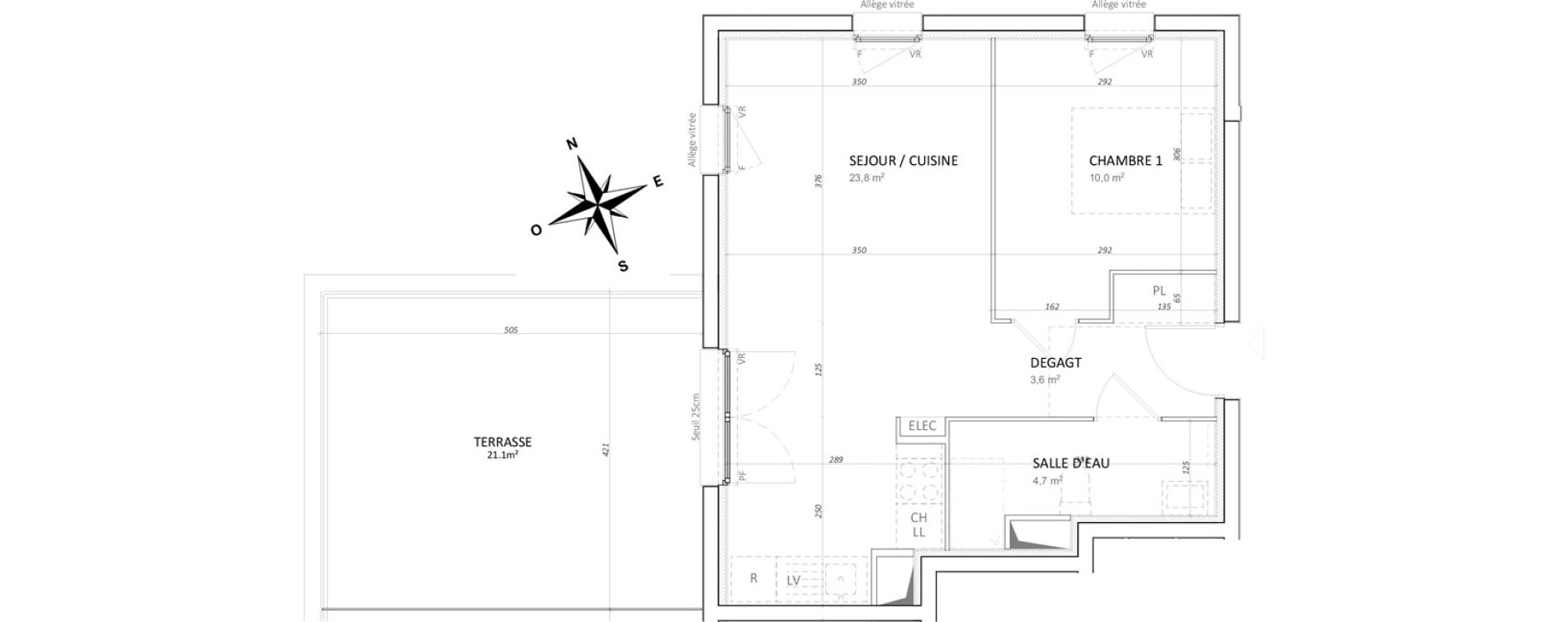 Appartement T2 de 43,00 m2 &agrave; Colombelles Centre