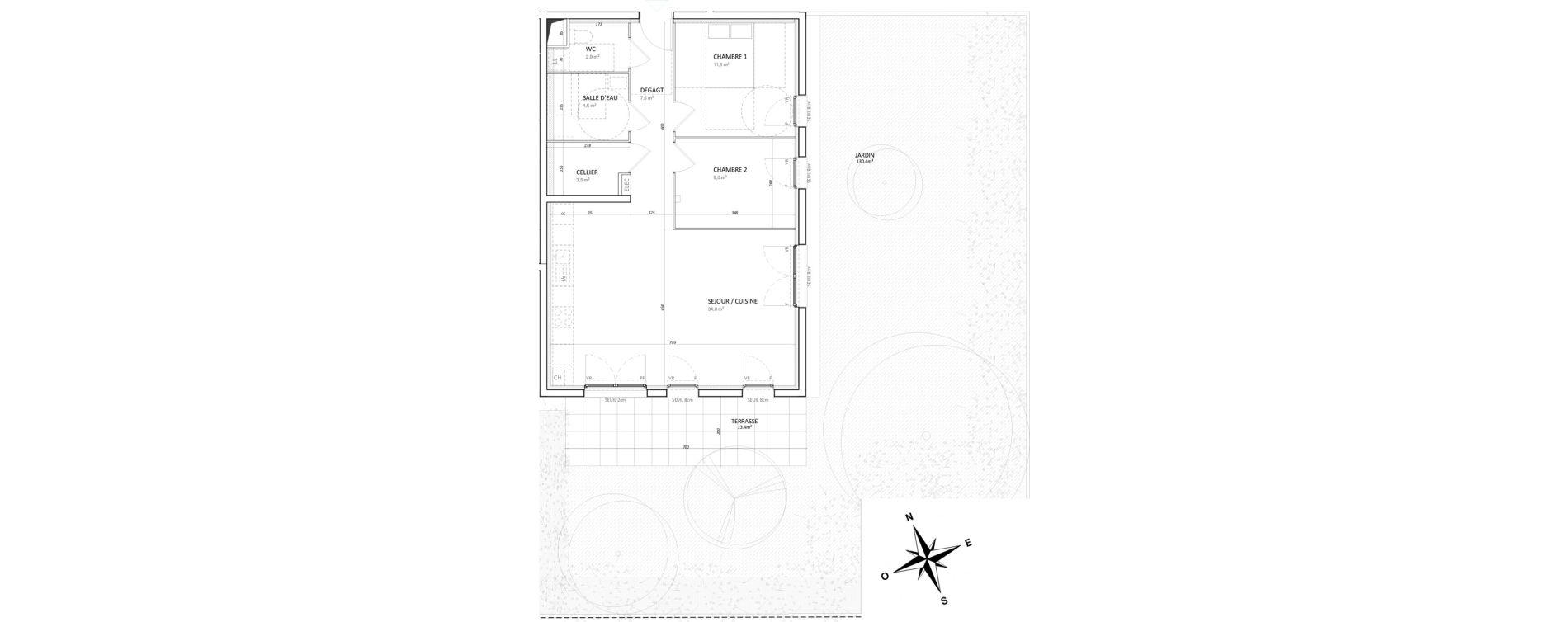 Appartement T3 de 73,10 m2 &agrave; Colombelles Centre