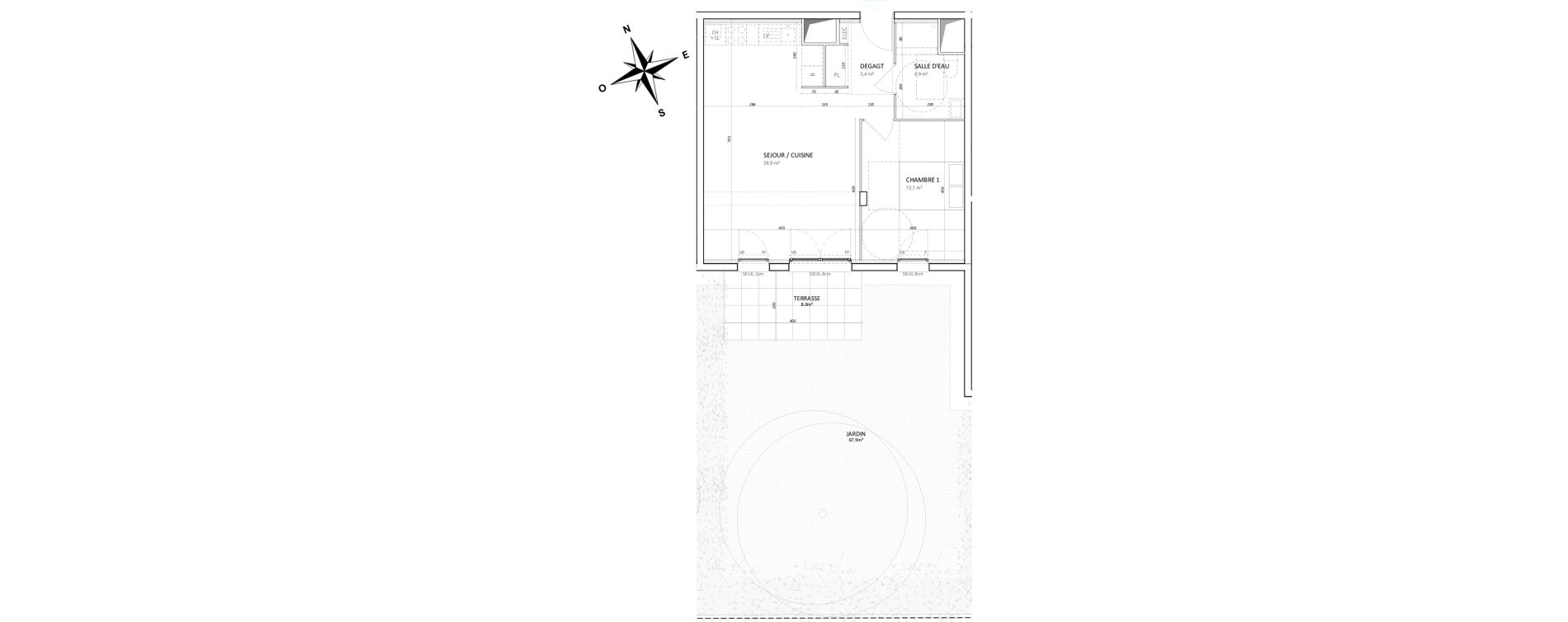 Appartement T2 de 50,10 m2 &agrave; Colombelles Centre