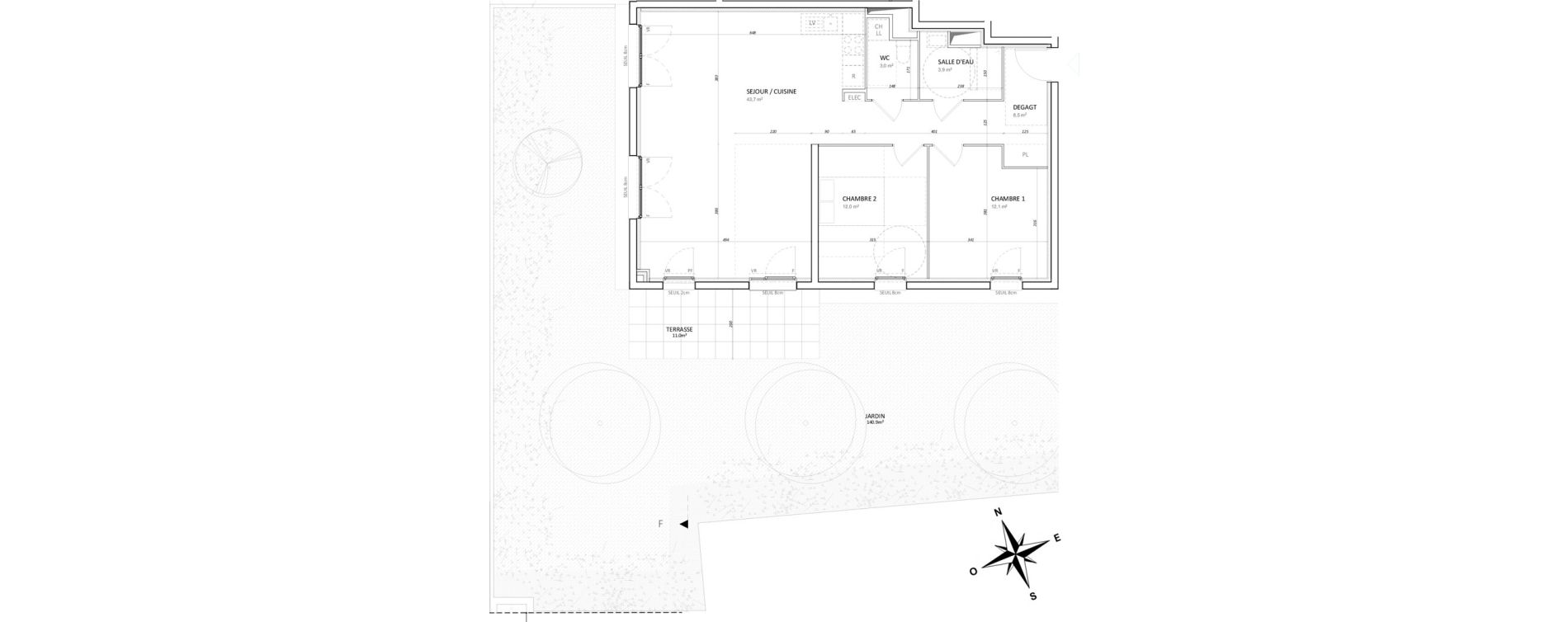 Appartement T3 de 84,00 m2 &agrave; Colombelles Centre