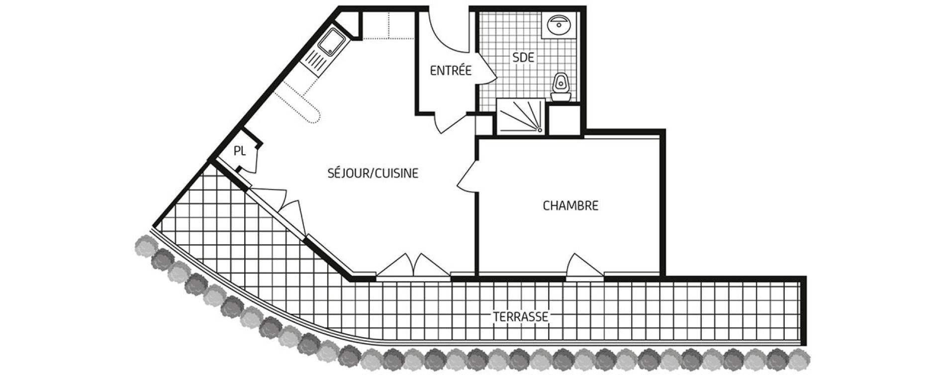 Appartement T2 de 42,03 m2 &agrave; Colombelles Centre