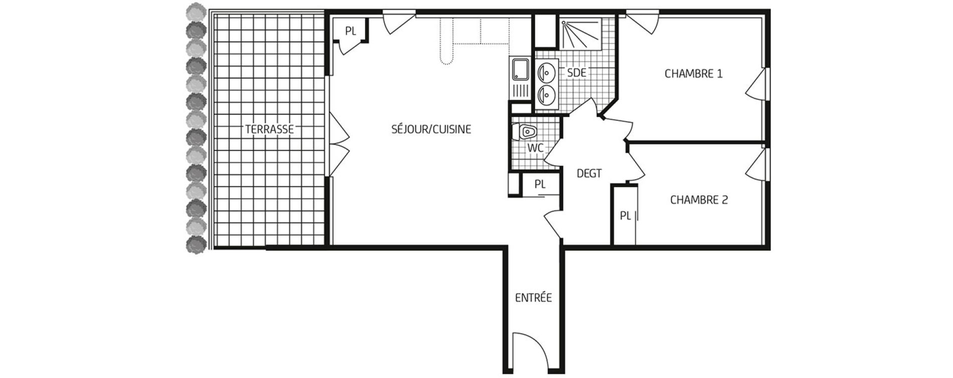 Appartement T3 de 65,52 m2 &agrave; Colombelles Centre