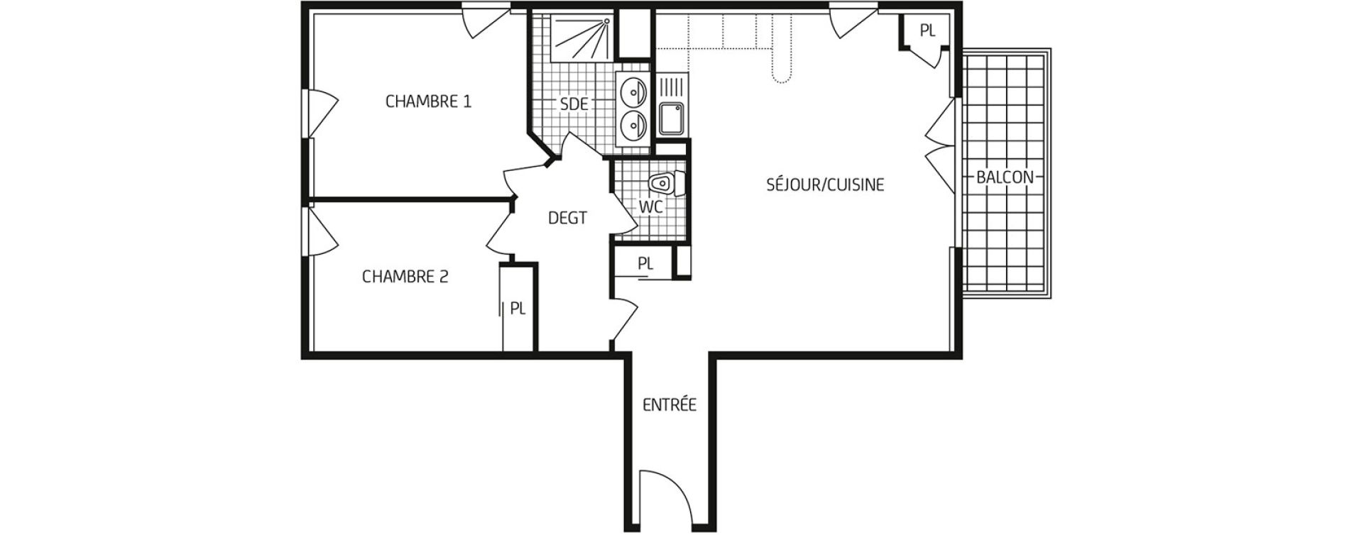 Appartement T2 de 65,28 m2 &agrave; Colombelles Centre