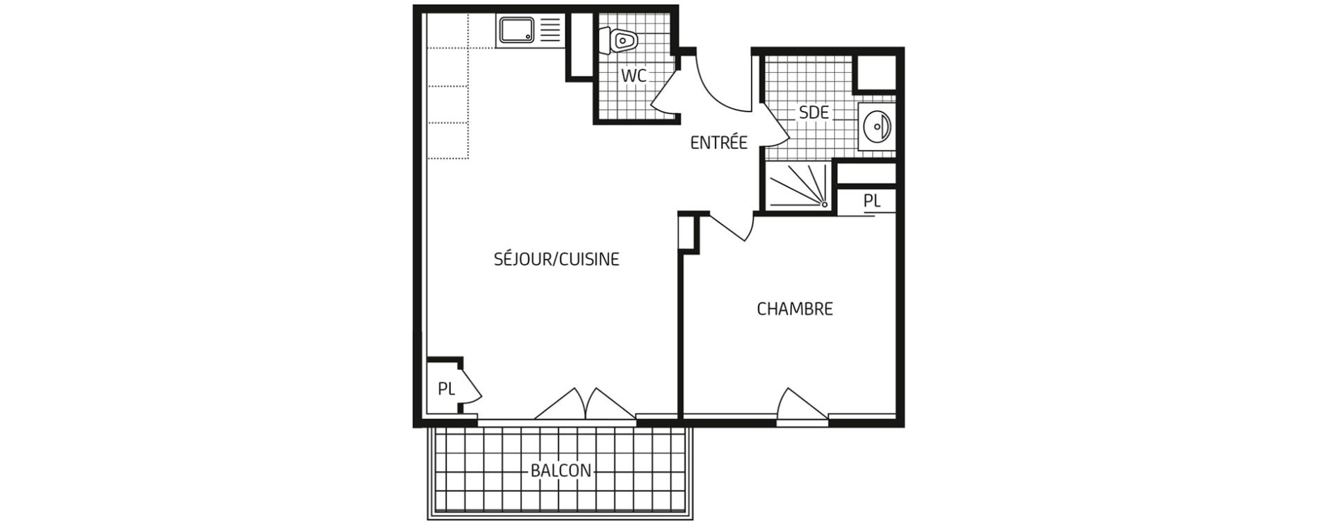 Appartement T2 de 44,84 m2 &agrave; Colombelles Centre
