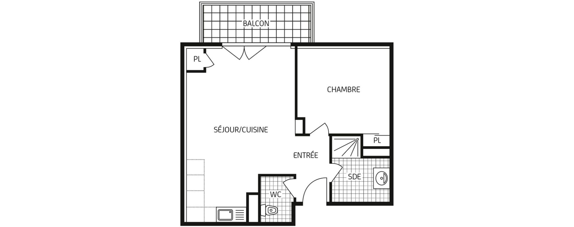 Appartement T2 de 45,31 m2 &agrave; Colombelles Centre