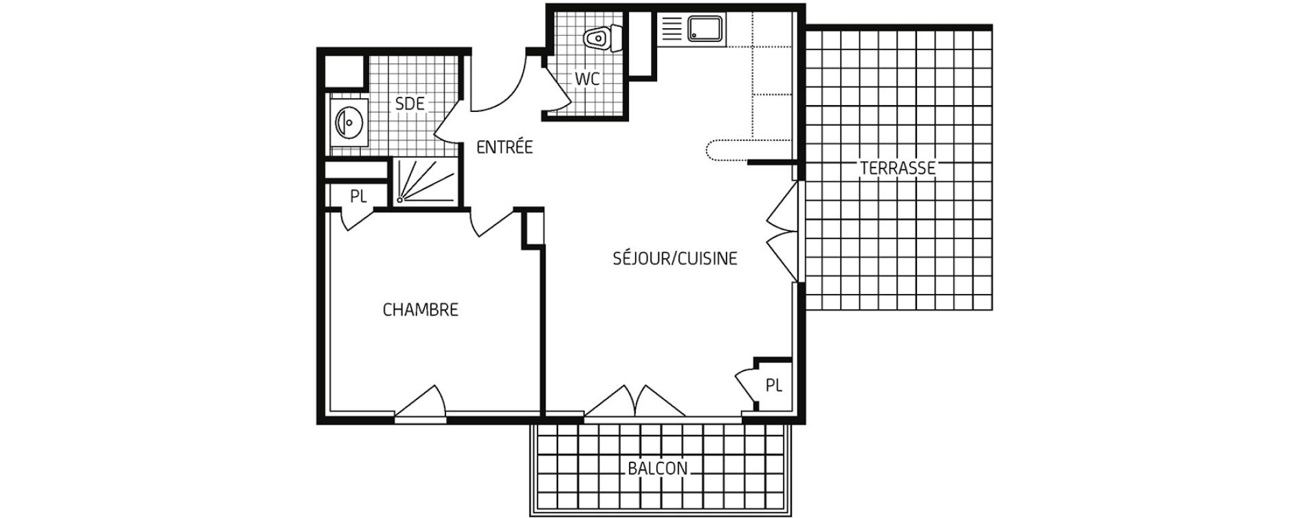Appartement T2 de 44,59 m2 &agrave; Colombelles Centre