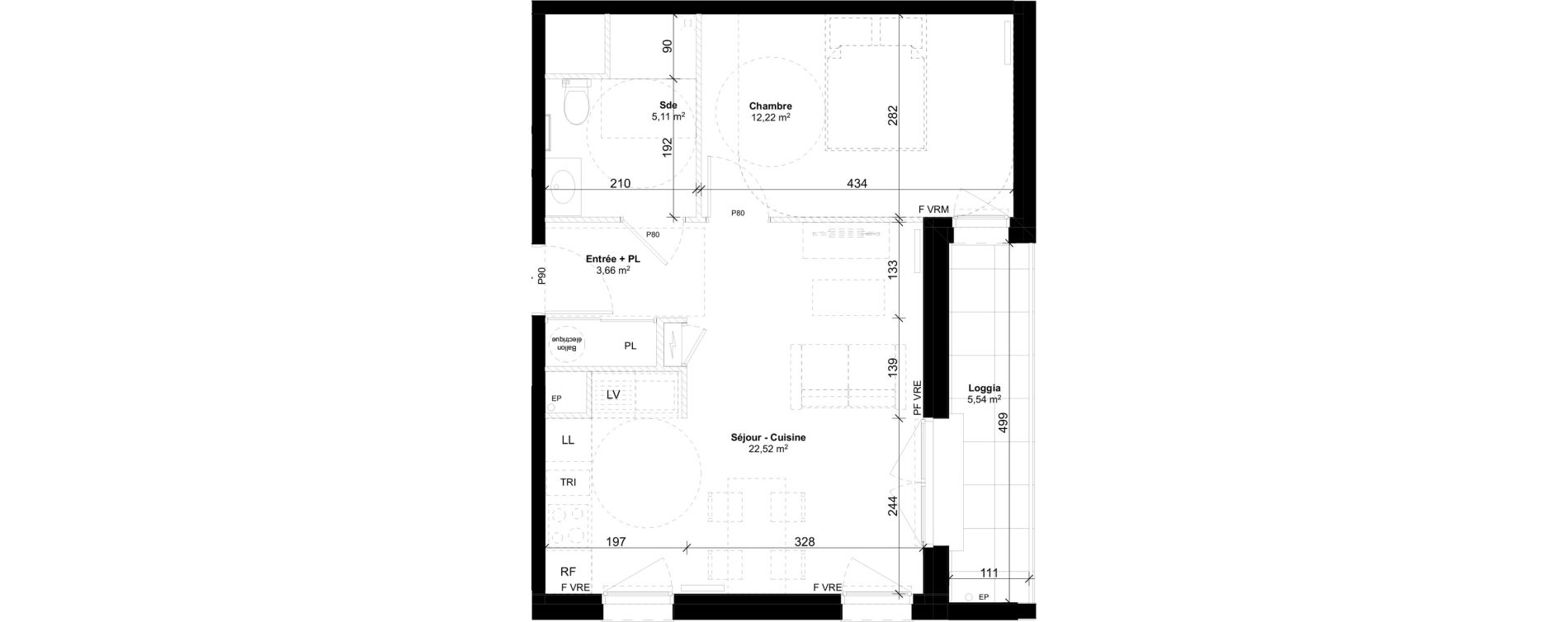 Appartement T2 de 43,51 m2 &agrave; Colombelles Jean-jaures