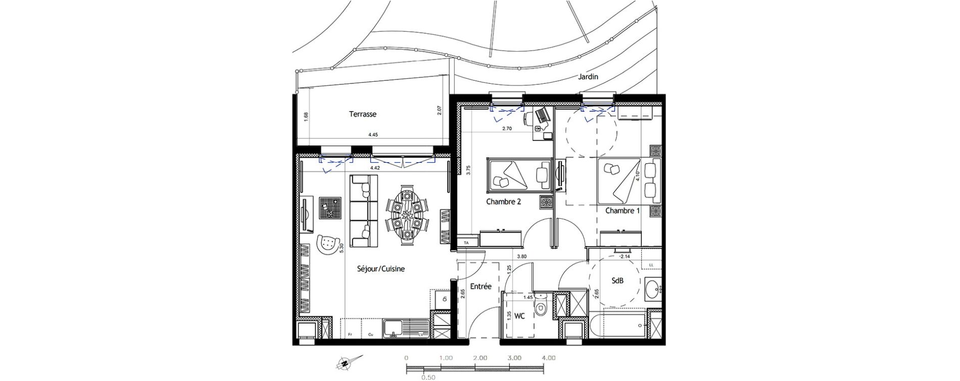 Appartement T3 de 60,74 m2 &agrave; Colombelles Centre