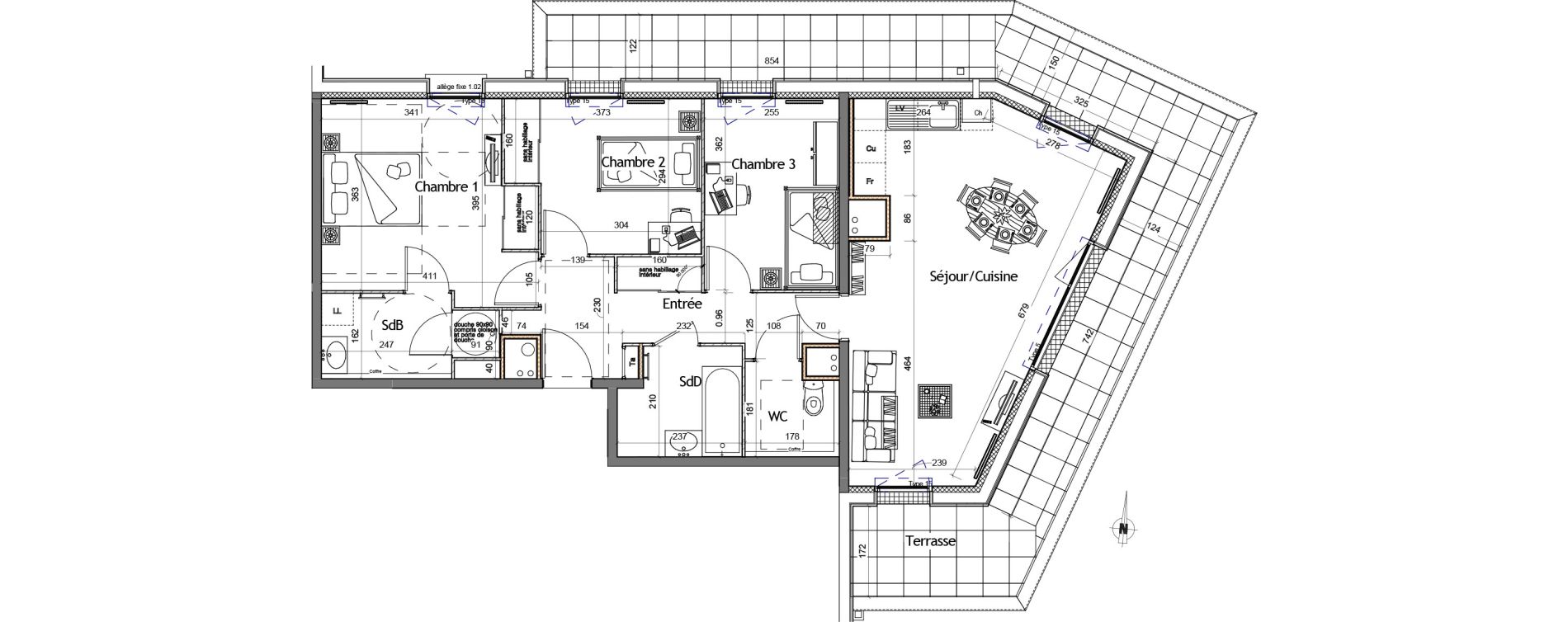 Appartement T4 de 82,40 m2 &agrave; Colombelles Centre