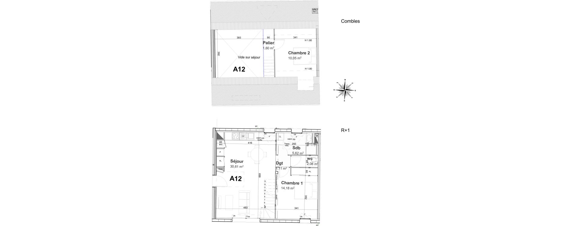 Appartement T3 de 65,25 m2 &agrave; Cormelles-Le-Royal Centre