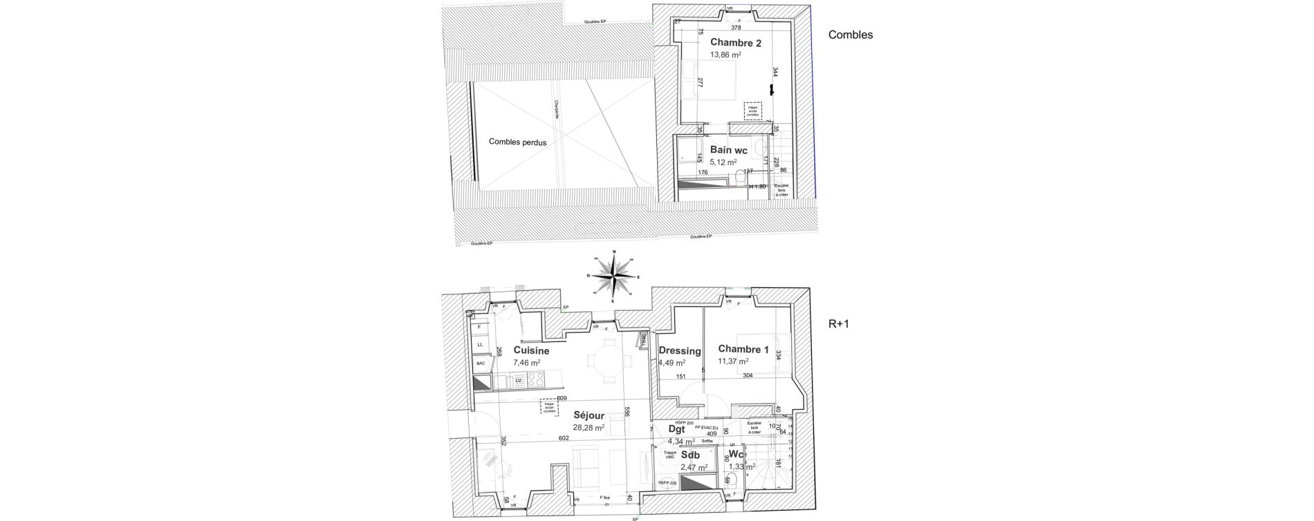 Appartement T3 de 78,72 m2 &agrave; Cormelles-Le-Royal Centre
