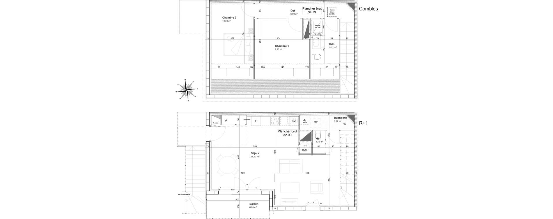Appartement T3 de 73,56 m2 &agrave; Cormelles-Le-Royal Centre