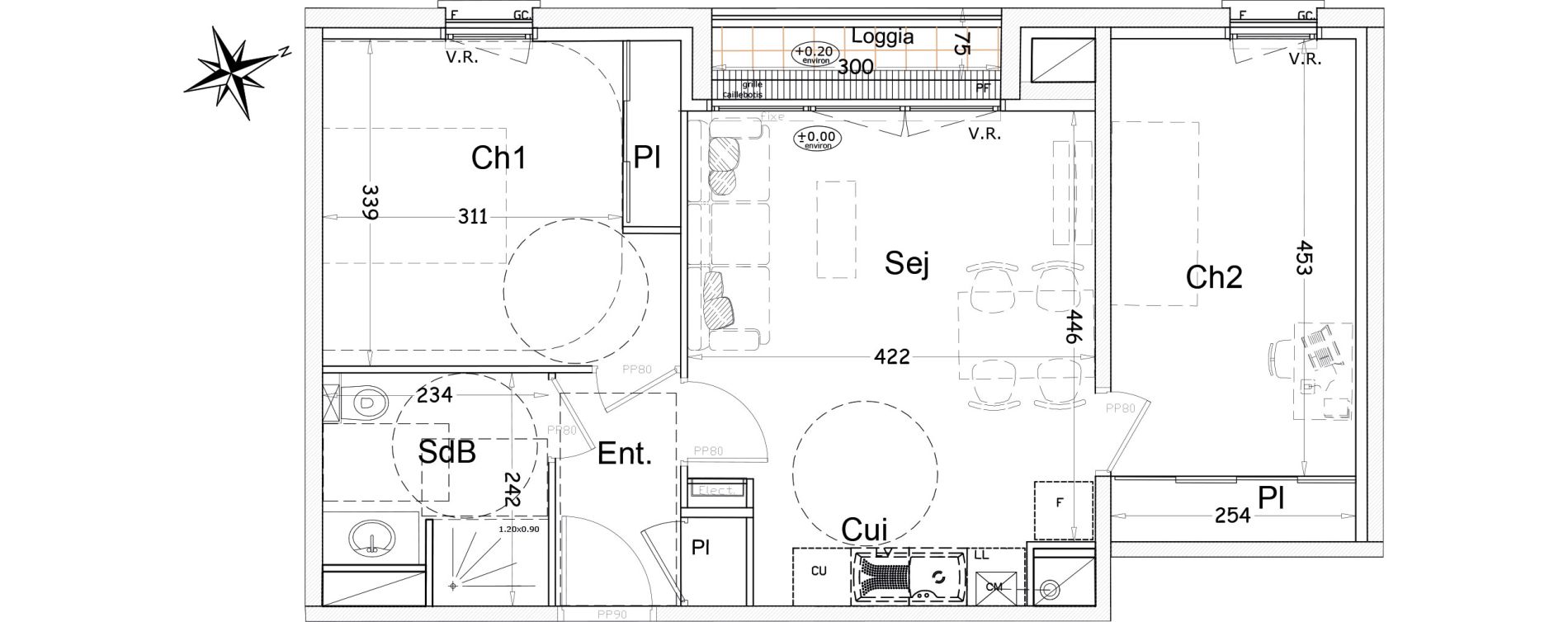 Appartement T3 de 54,97 m2 &agrave; Deauville Presqu ile de la touques
