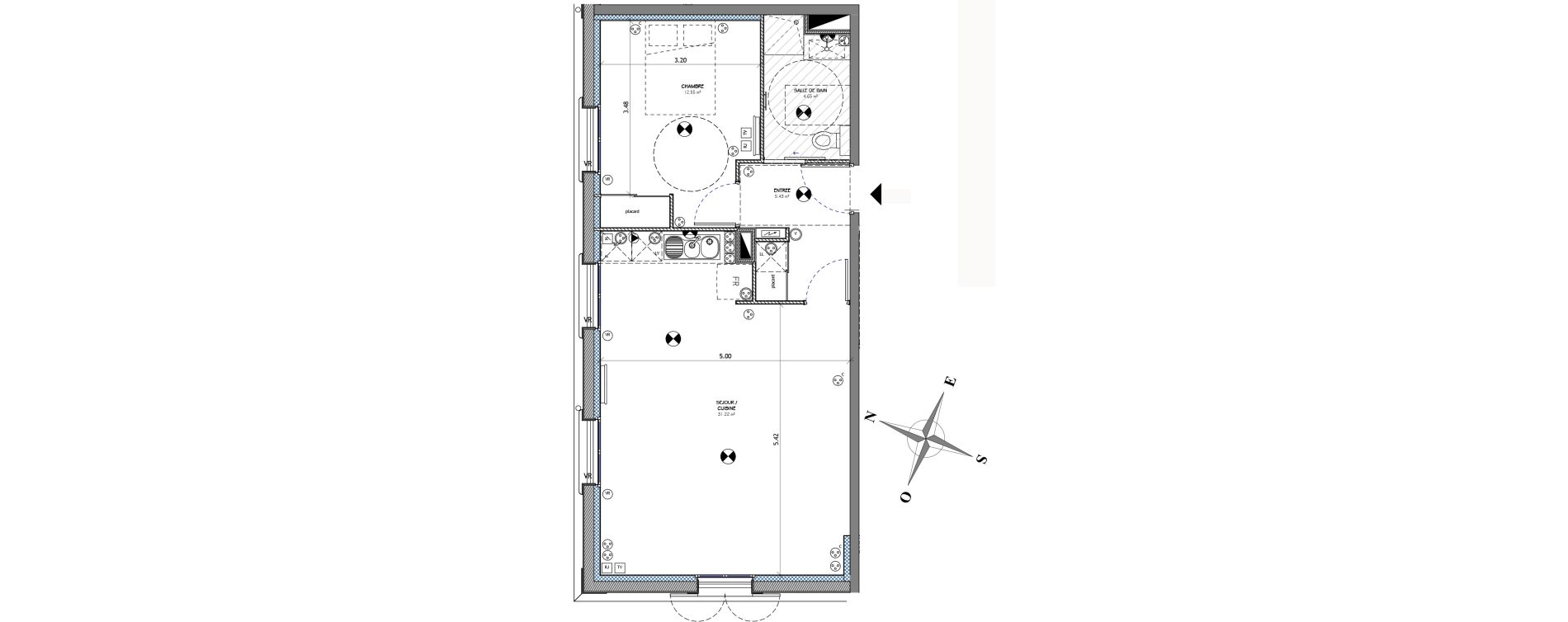 Appartement T2 de 53,84 m2 &agrave; Deauville Presqu ile de la touques