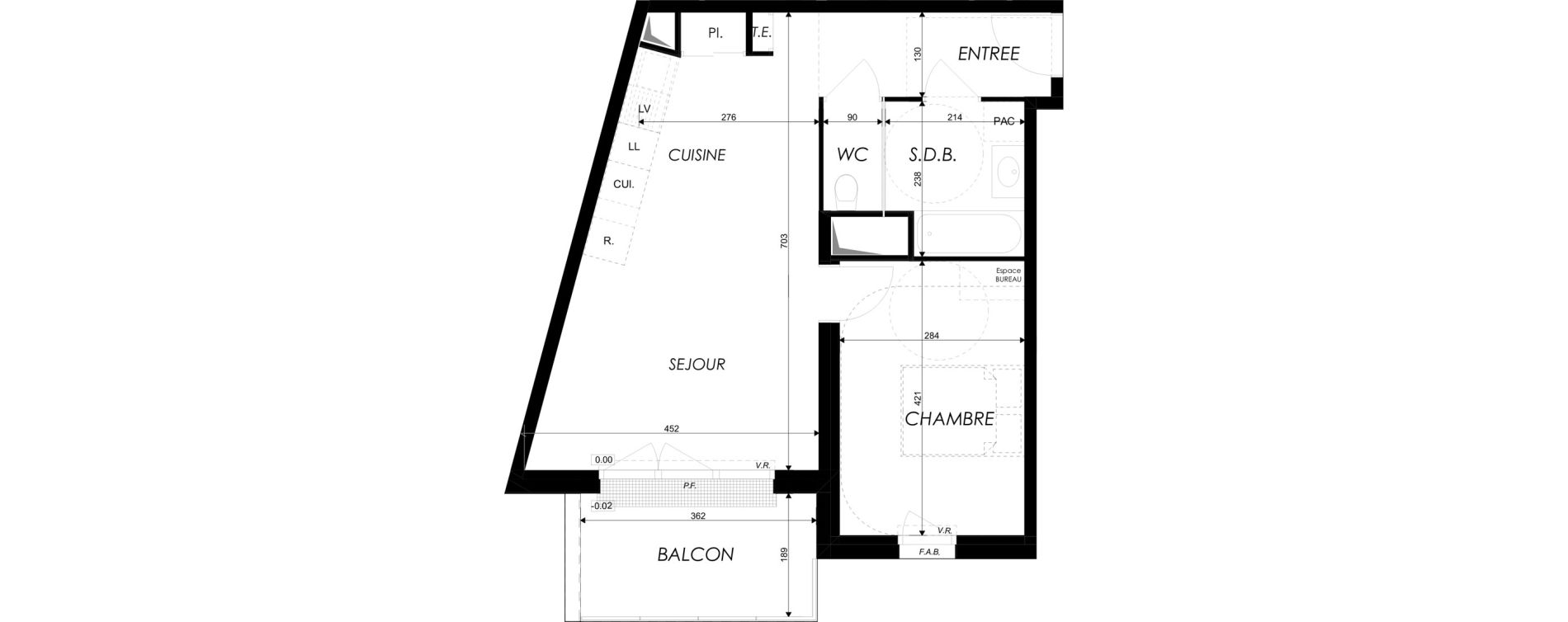 Appartement T2 de 47,30 m2 &agrave; Dives-Sur-Mer Centre