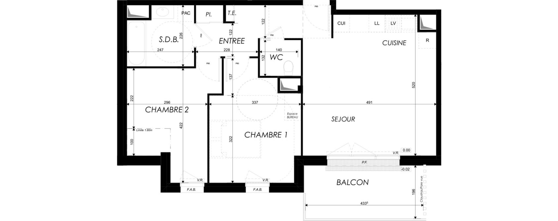 Appartement T3 de 61,50 m2 &agrave; Dives-Sur-Mer Centre