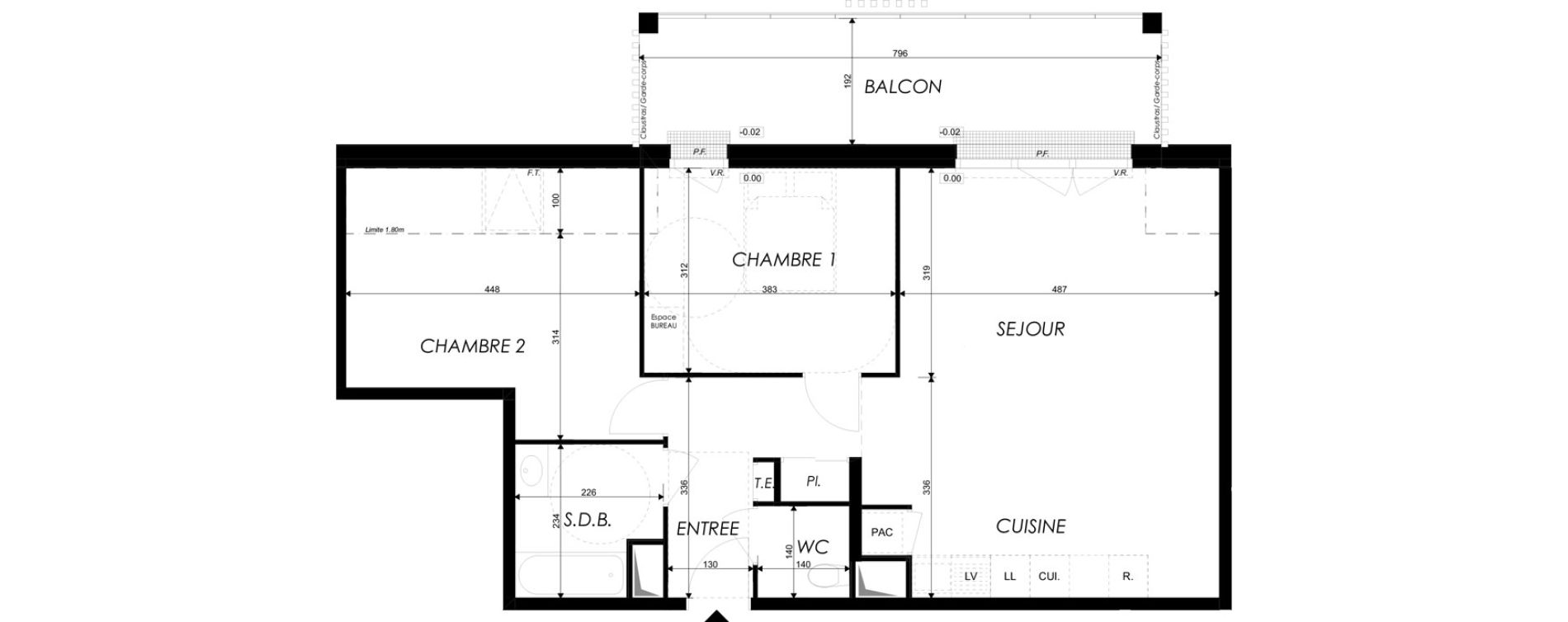 Appartement T3 de 70,18 m2 &agrave; Dives-Sur-Mer Centre