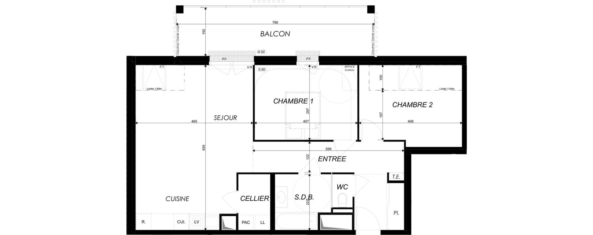 Appartement T3 de 67,73 m2 &agrave; Dives-Sur-Mer Centre
