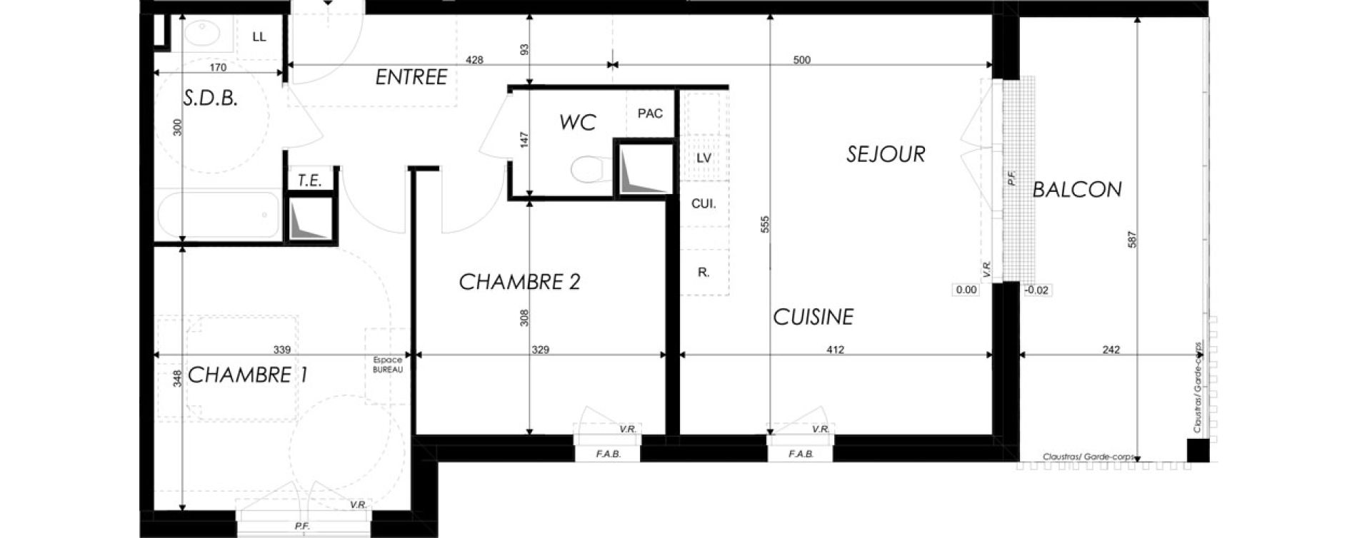 Appartement T3 de 61,41 m2 &agrave; Dives-Sur-Mer Centre