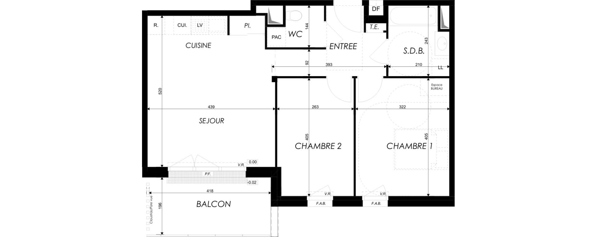 Appartement T3 de 59,35 m2 &agrave; Dives-Sur-Mer Centre