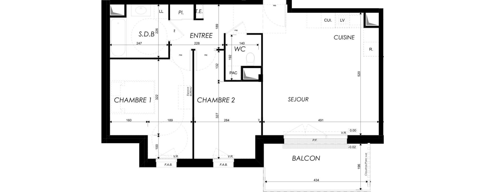 Appartement T3 de 63,27 m2 &agrave; Dives-Sur-Mer Centre