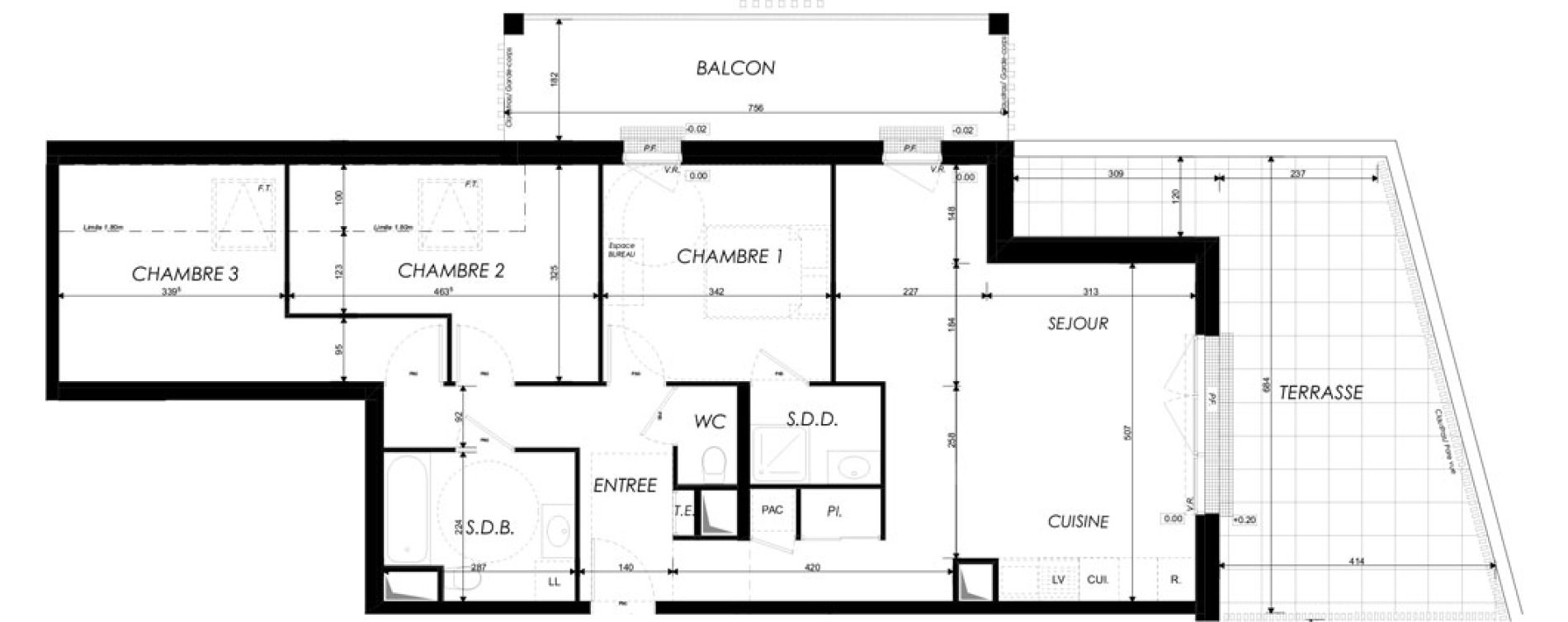 Appartement T4 de 79,71 m2 &agrave; Dives-Sur-Mer Centre