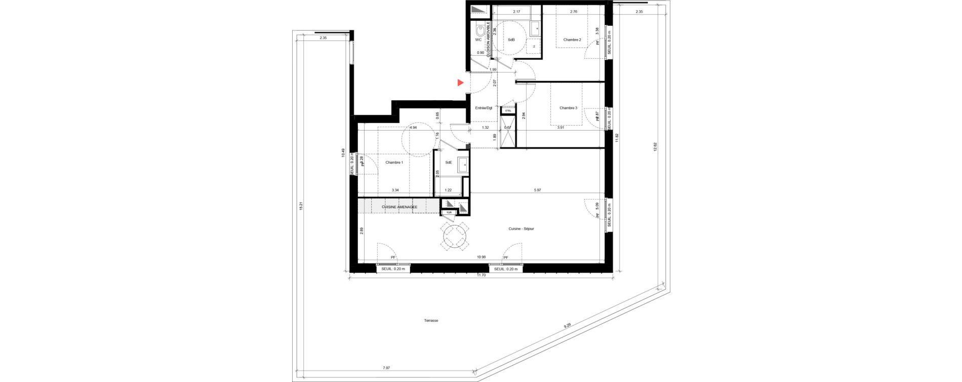 Appartement T4 de 97,15 m2 &agrave; Fleury-Sur-Orne Les hauts de l'orne