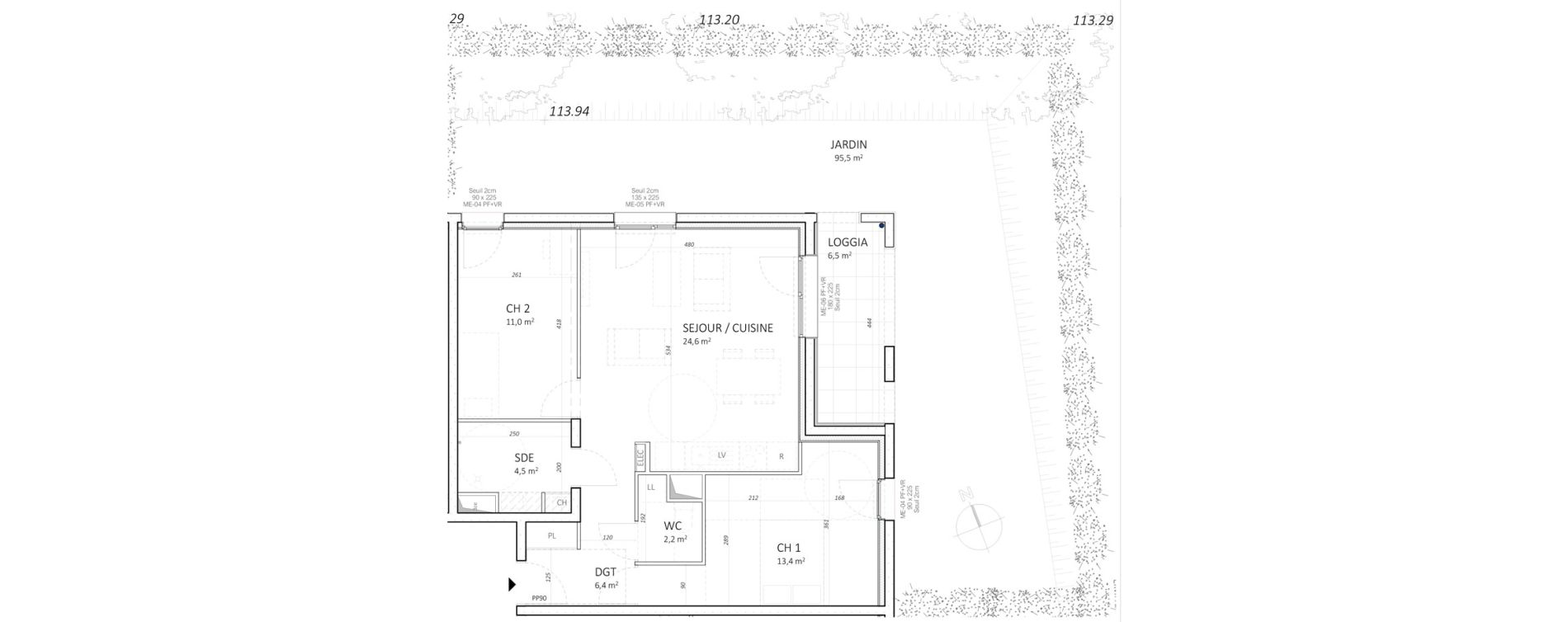 Appartement T3 de 62,10 m2 &agrave; Honfleur Centre