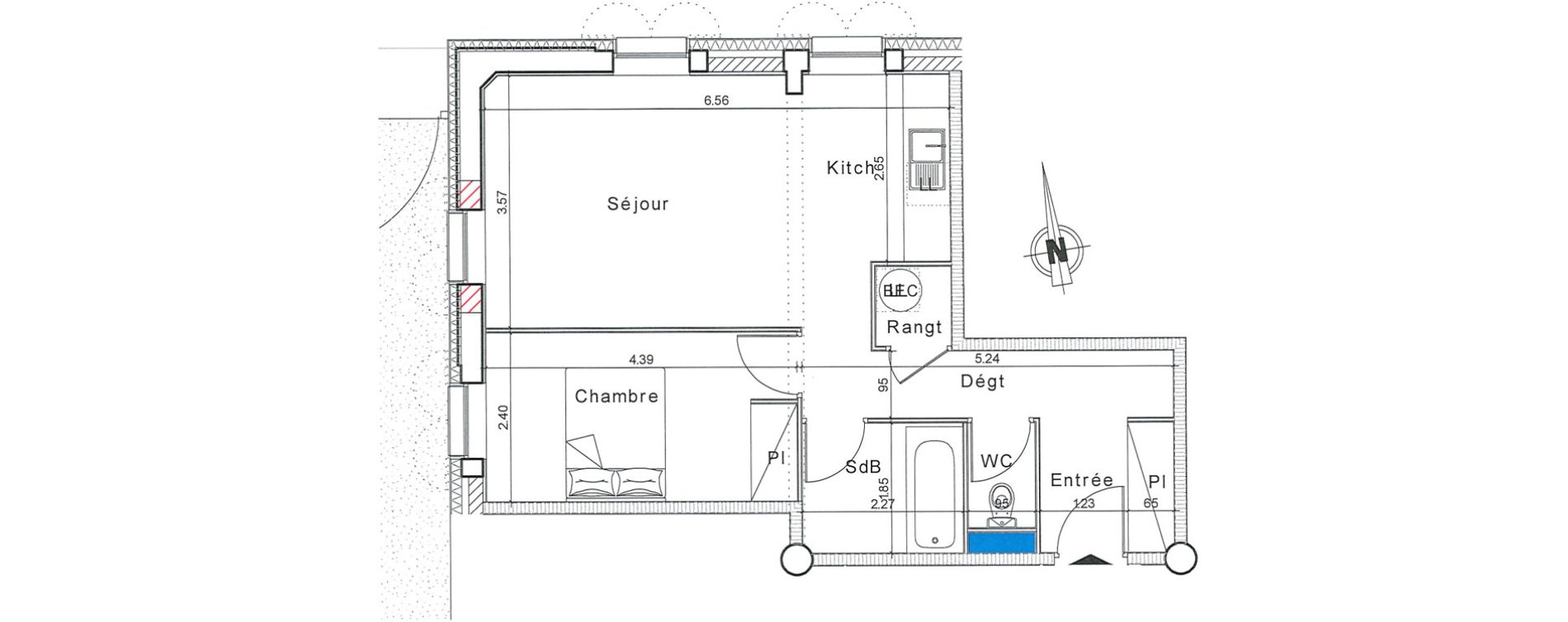 Appartement T2 de 48,10 m2 &agrave; Honfleur Centre