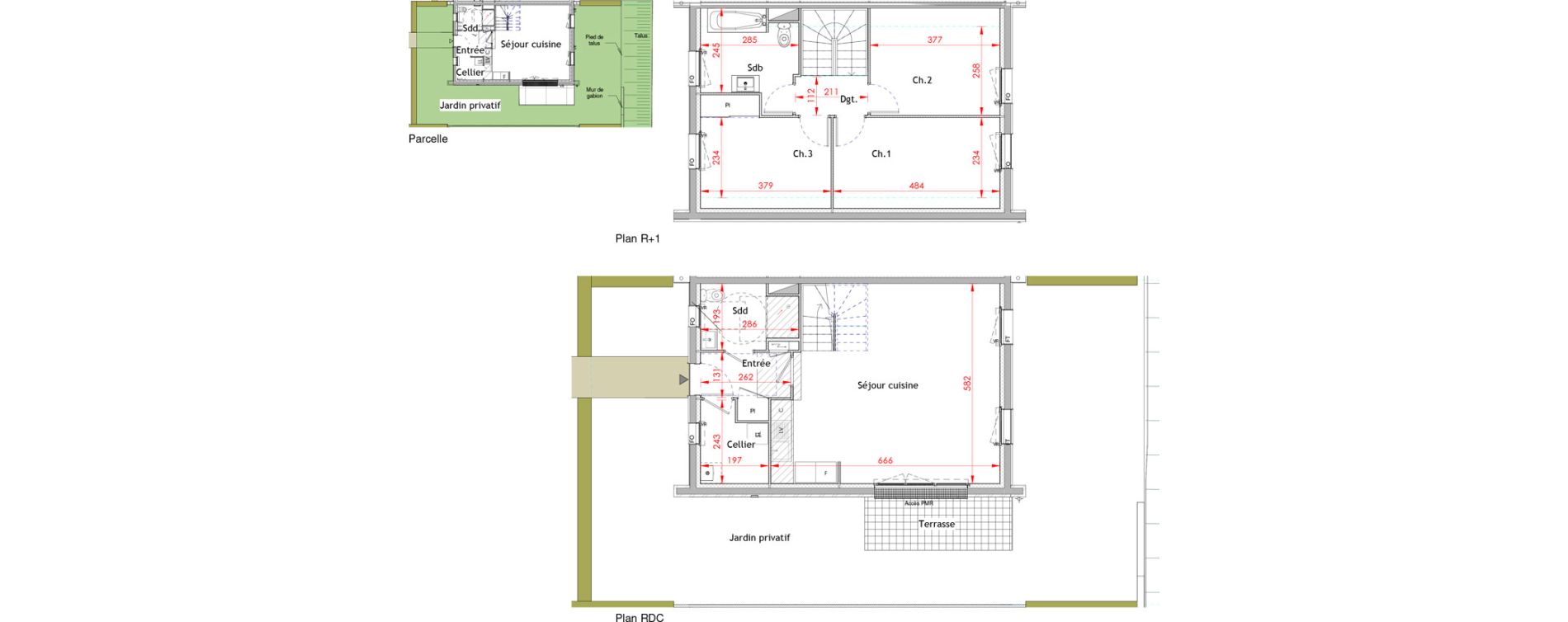 Maison T4 de 85,33 m2 &agrave; Honfleur Centre