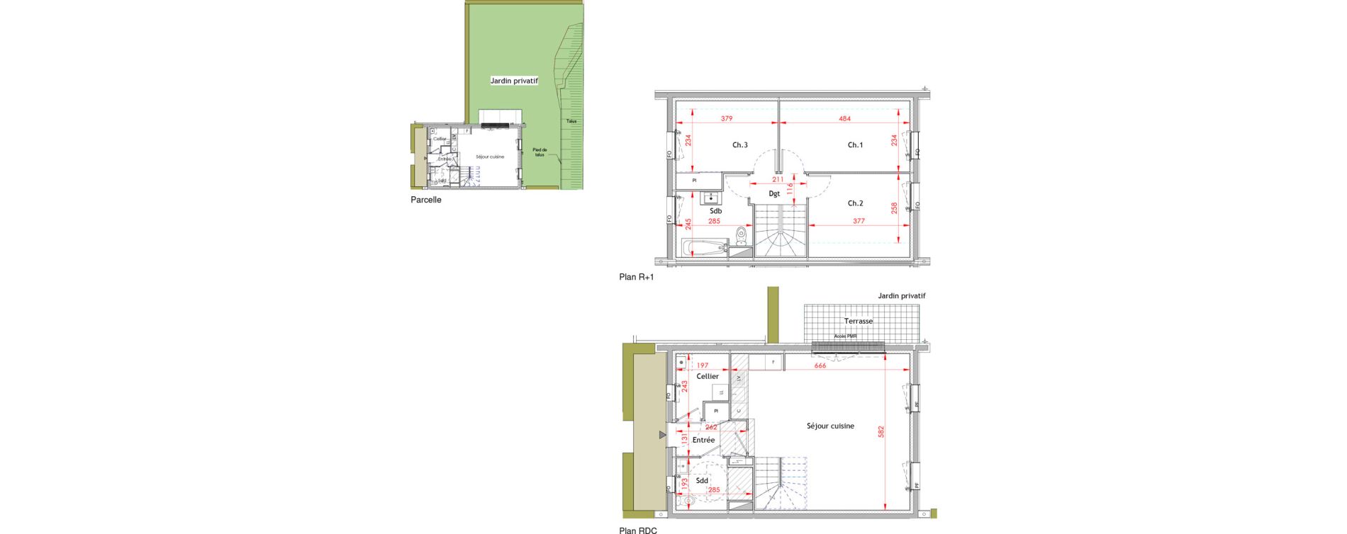 Maison T4 de 85,33 m2 &agrave; Honfleur Centre