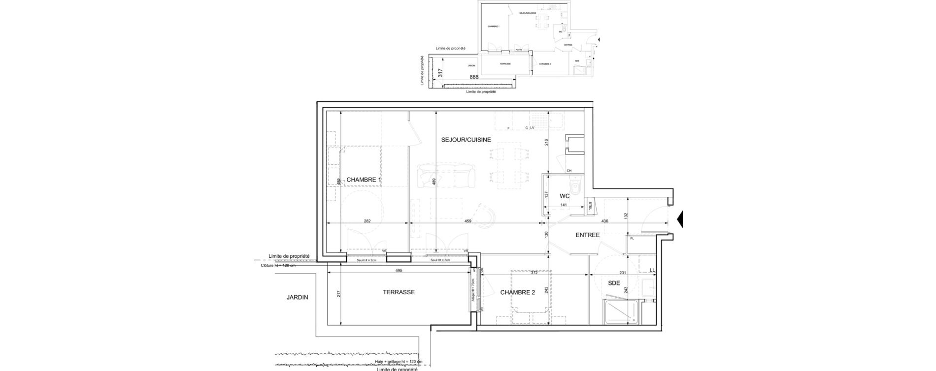 Appartement T3 de 62,15 m2 &agrave; Ifs Centre