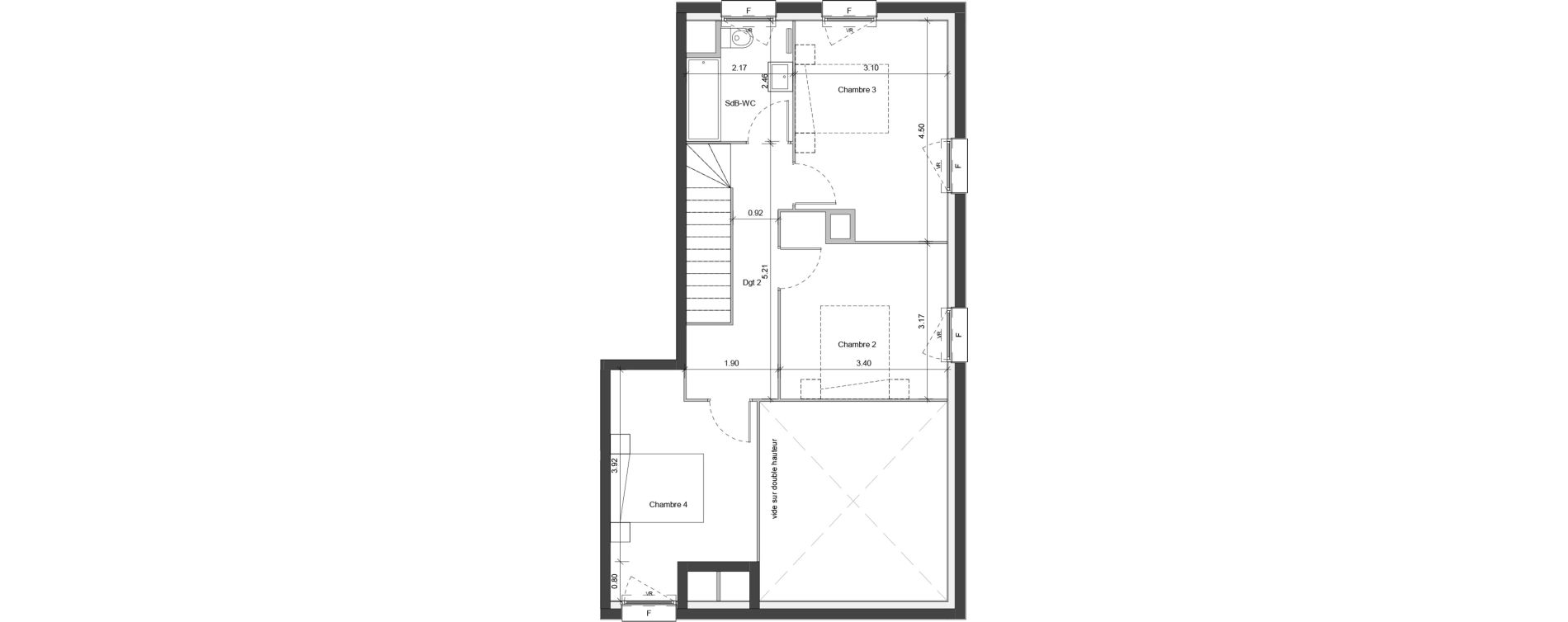 Duplex T5 de 103,27 m2 &agrave; Ifs Centre