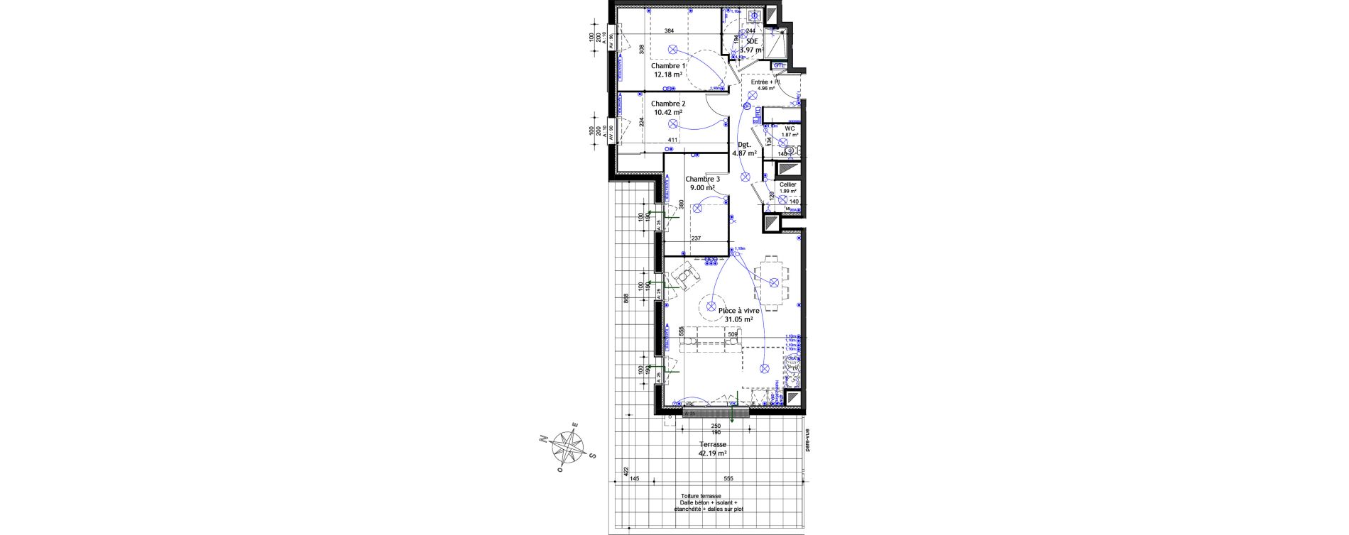 Appartement T4 de 80,31 m2 &agrave; Ifs Centre