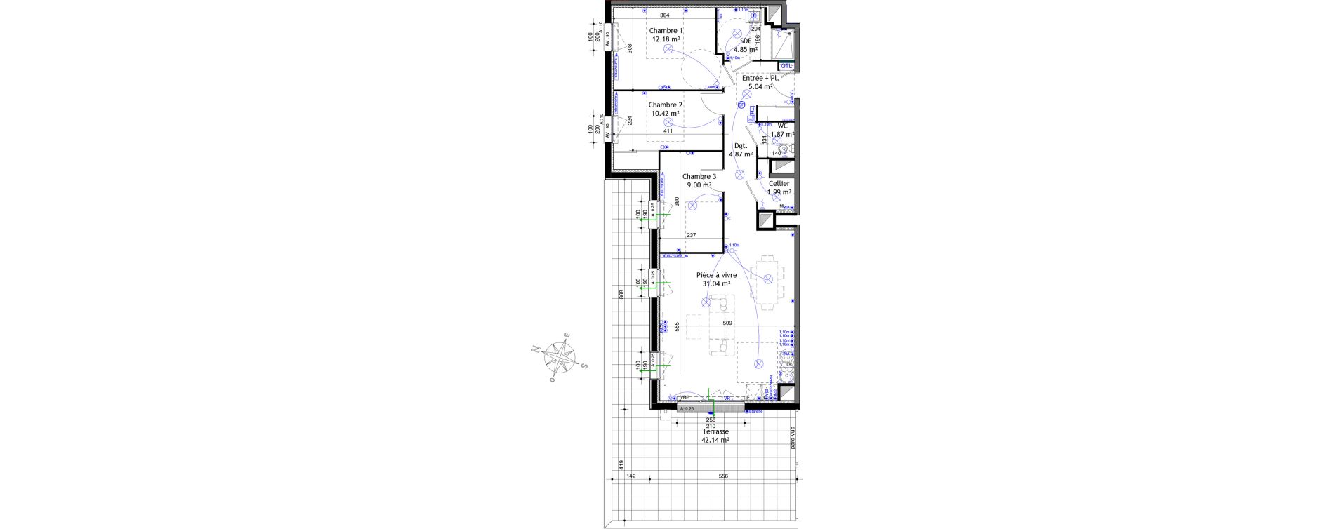 Appartement T4 de 81,28 m2 &agrave; Ifs Centre