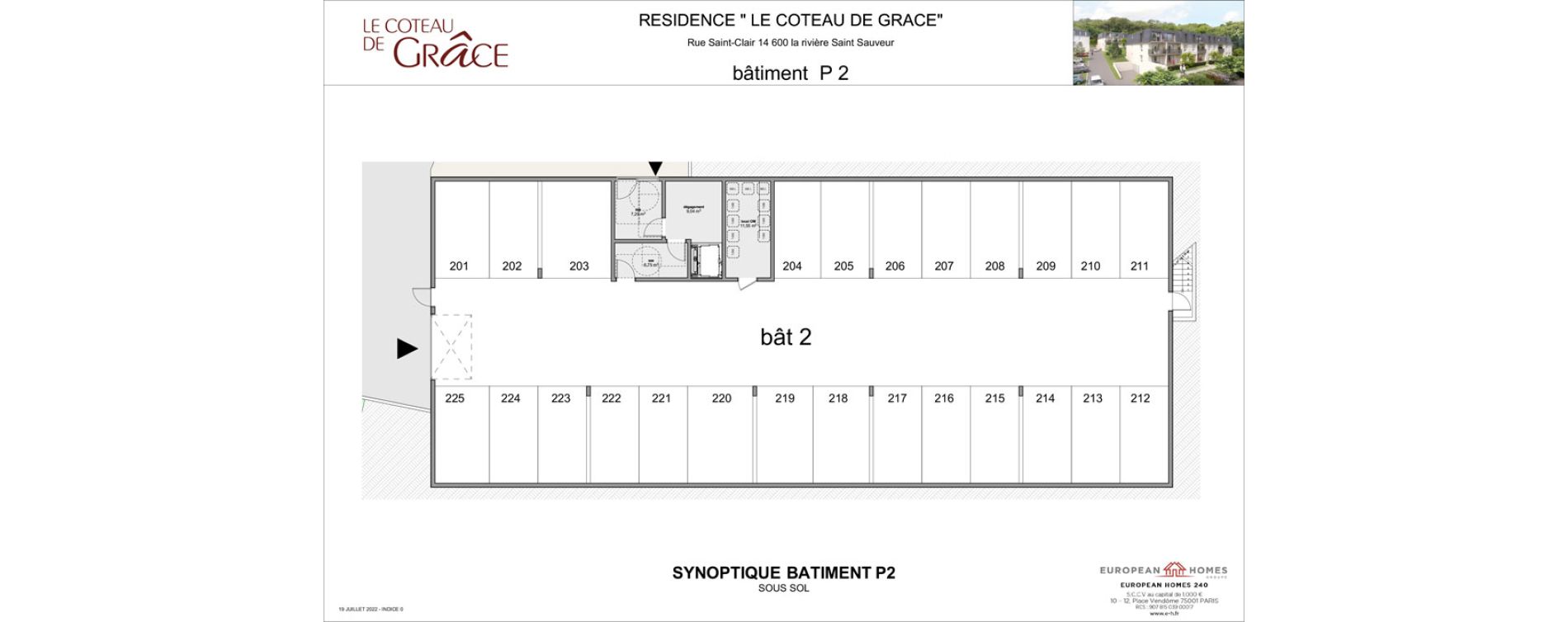 Appartement T2 de 41,74 m2 &agrave; La Rivi&egrave;re-Saint-Sauveur Centre