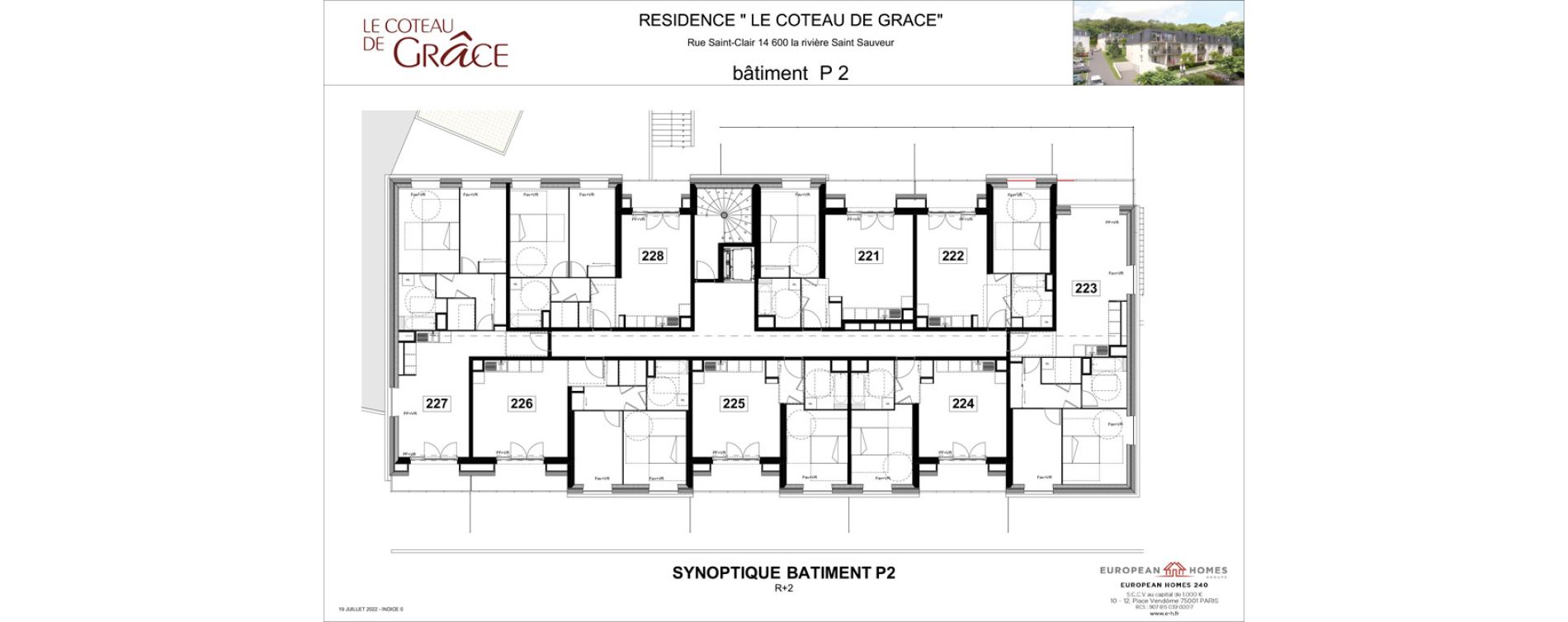 Appartement T2 de 41,51 m2 &agrave; La Rivi&egrave;re-Saint-Sauveur Centre