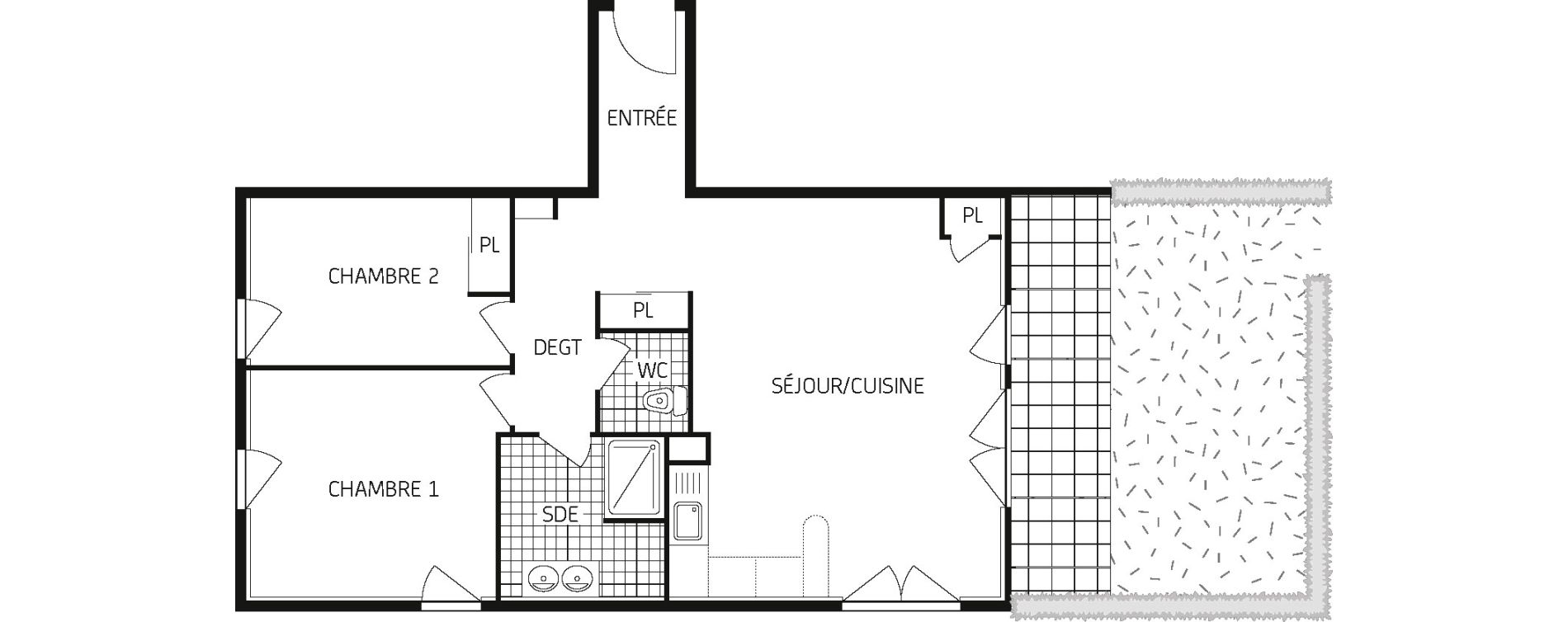 Appartement T3 de 65,31 m2 &agrave; Ouistreham Centre